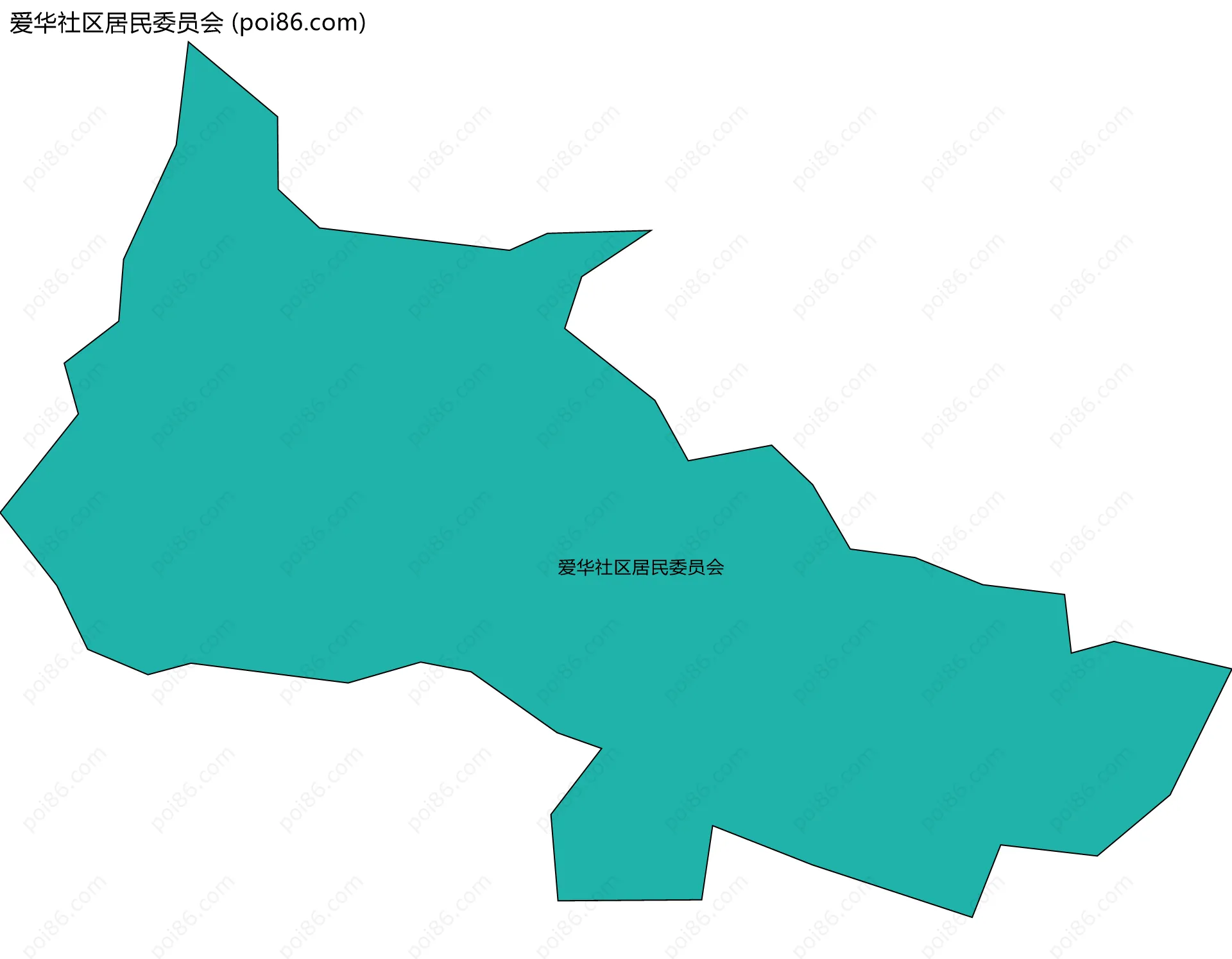 爱华社区居民委员会边界地图