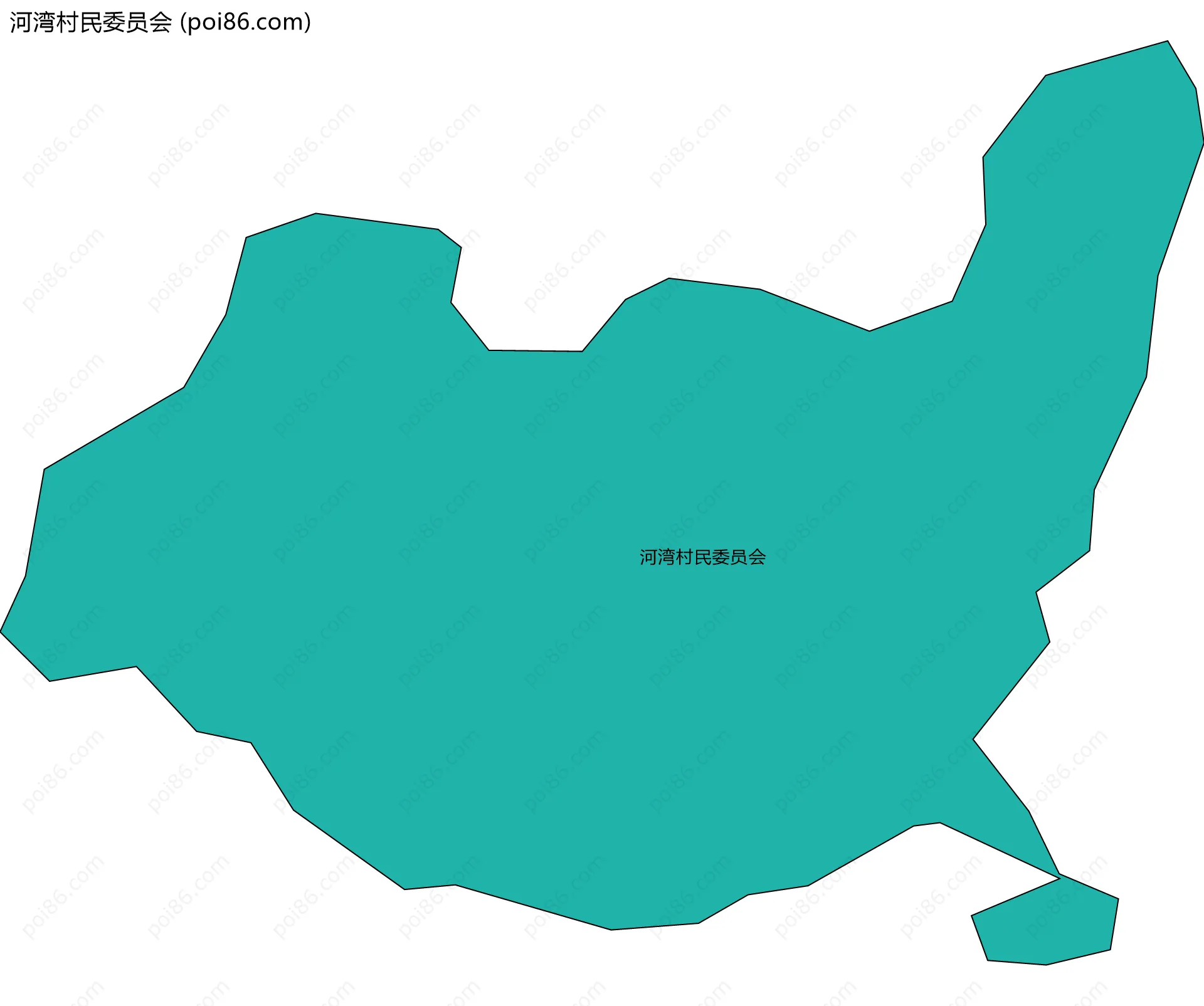 河湾村民委员会边界地图