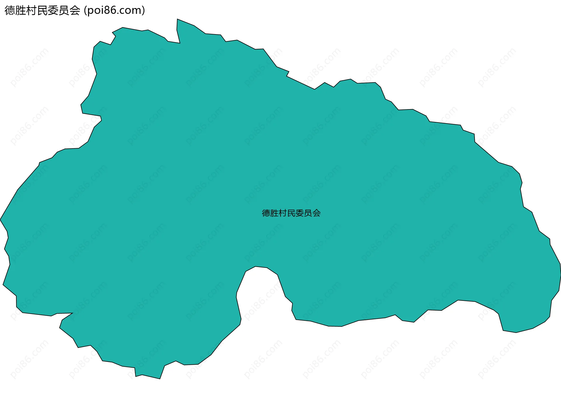 德胜村民委员会边界地图
