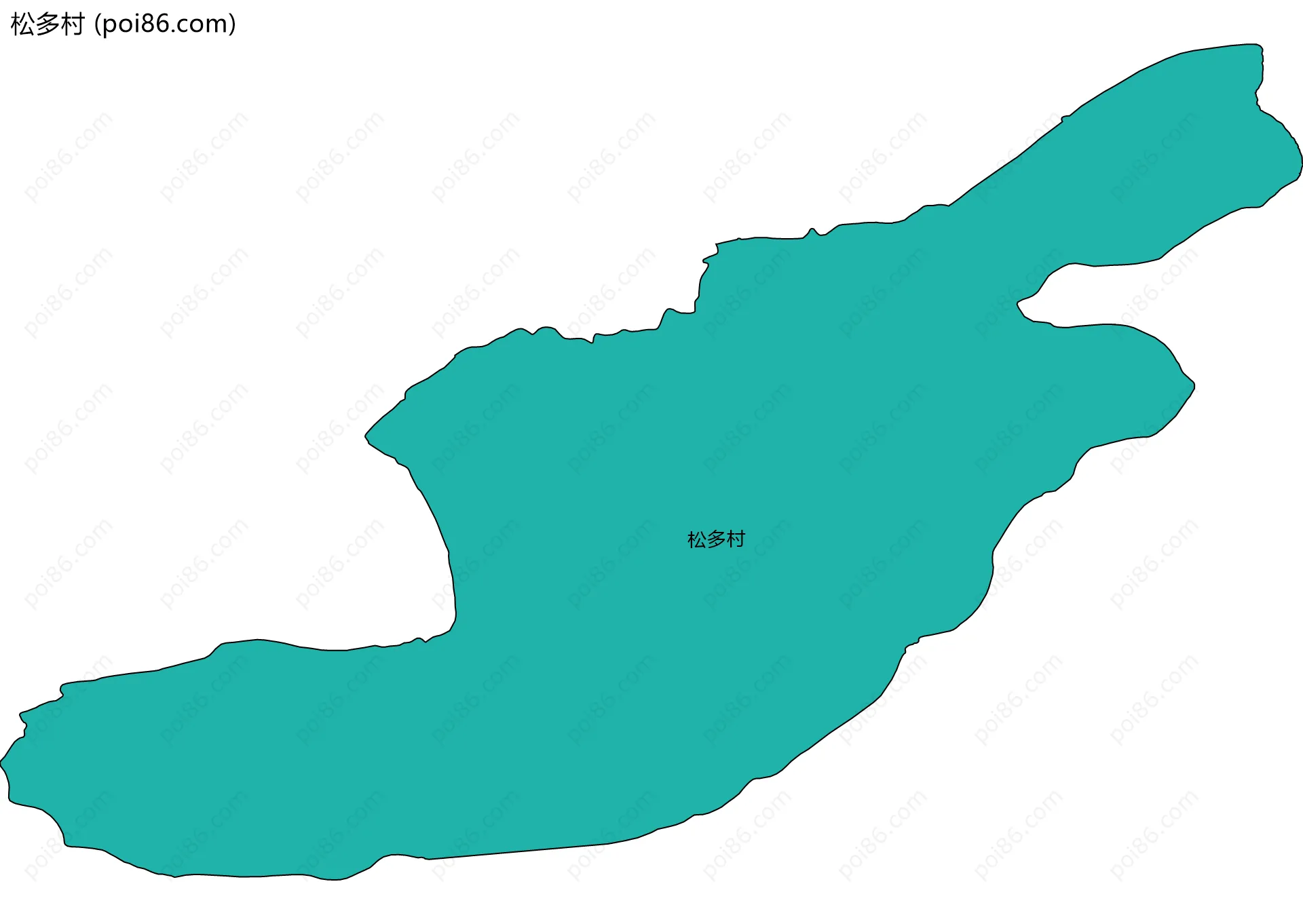 松多村边界地图