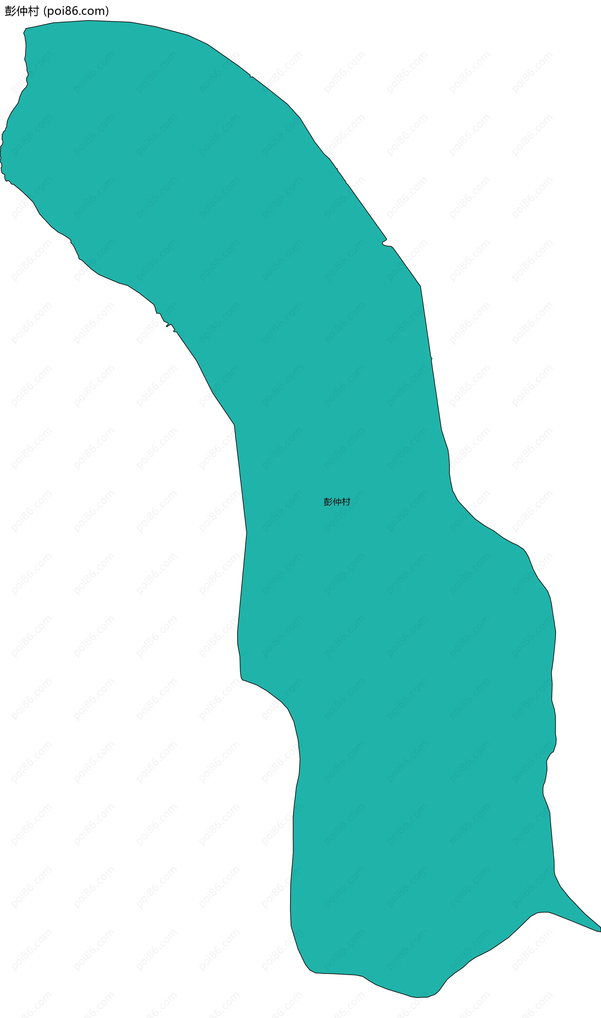 彭仲村边界地图