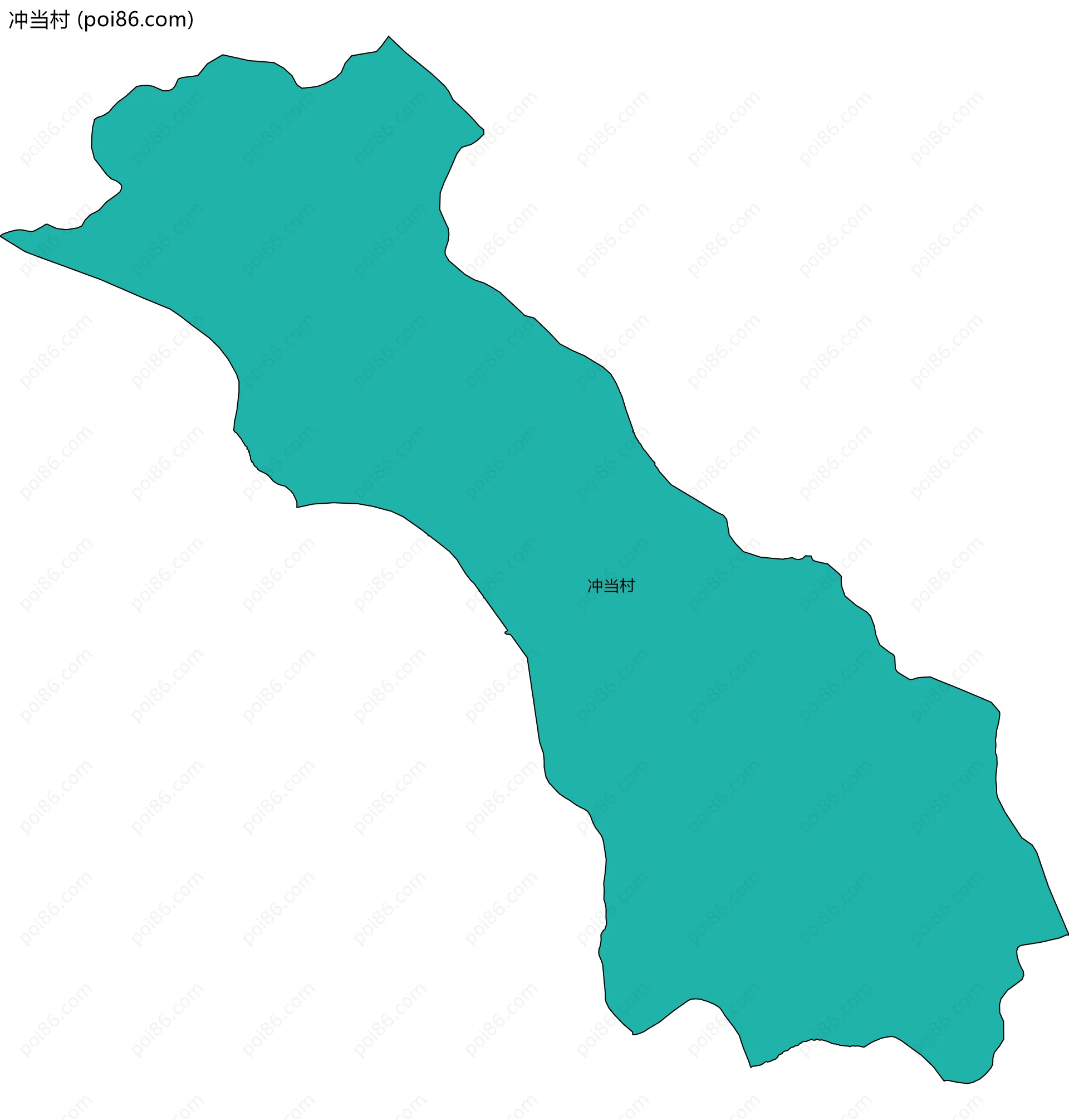 冲当村边界地图