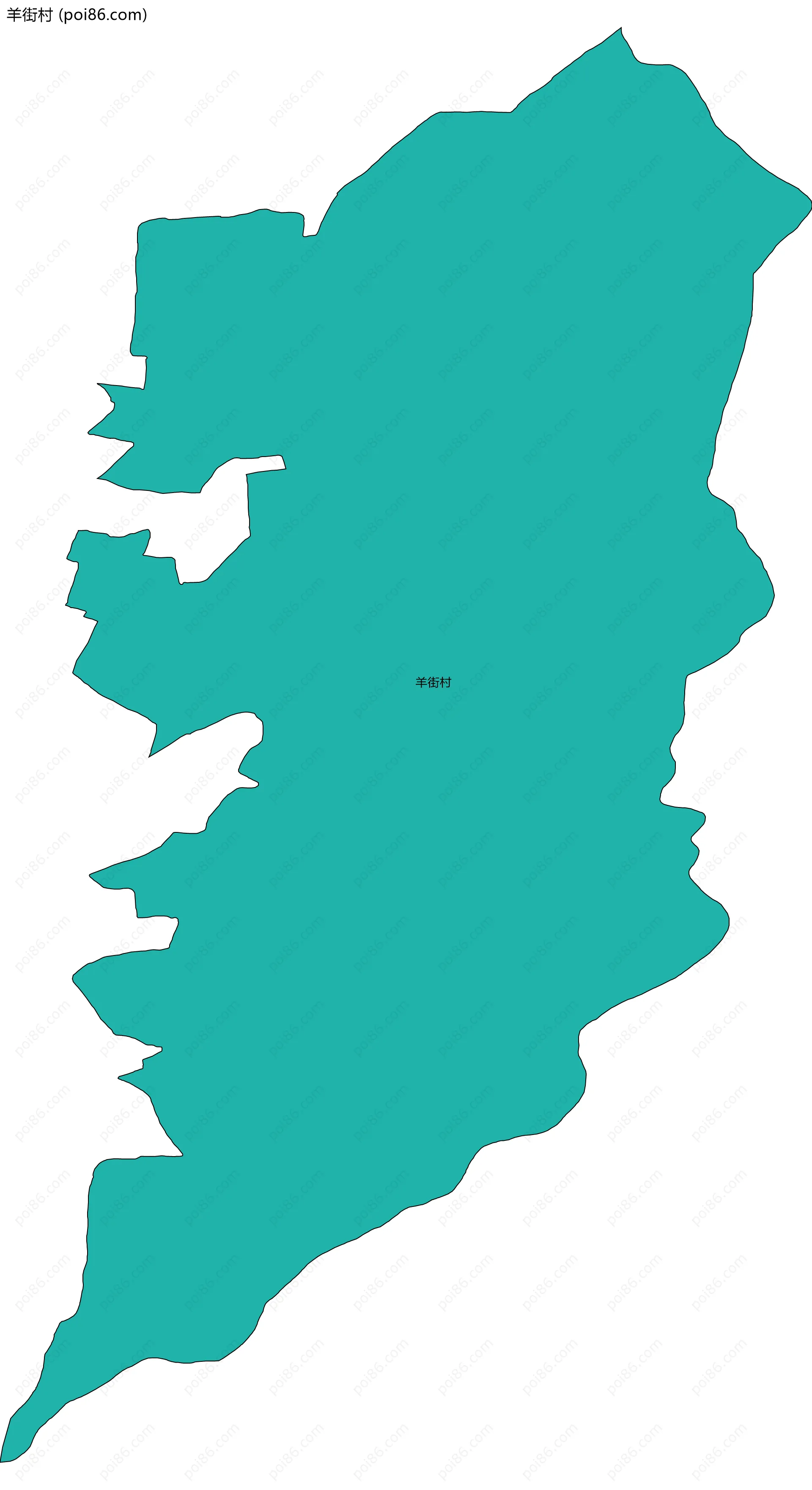 羊街村边界地图