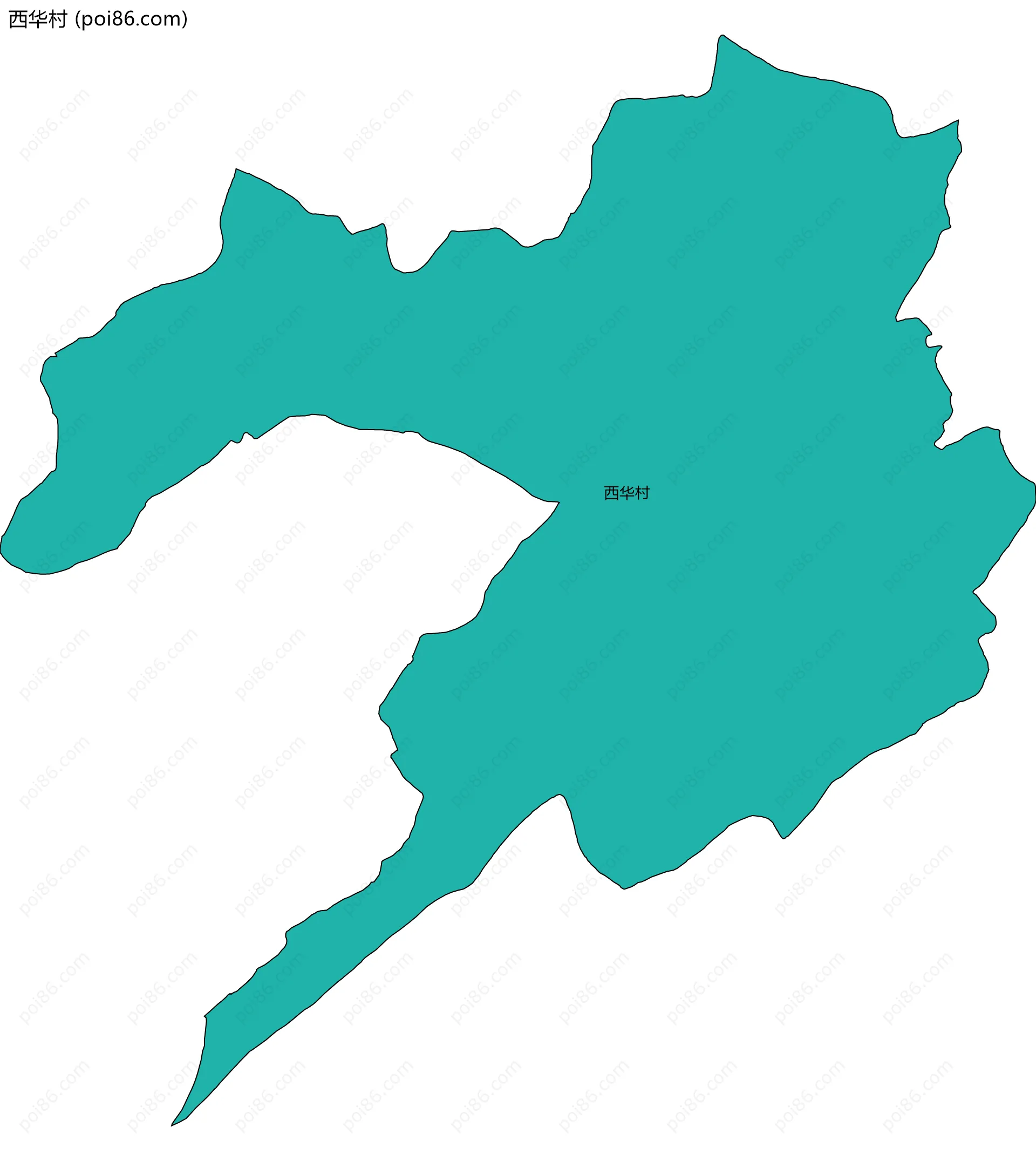 西华村边界地图
