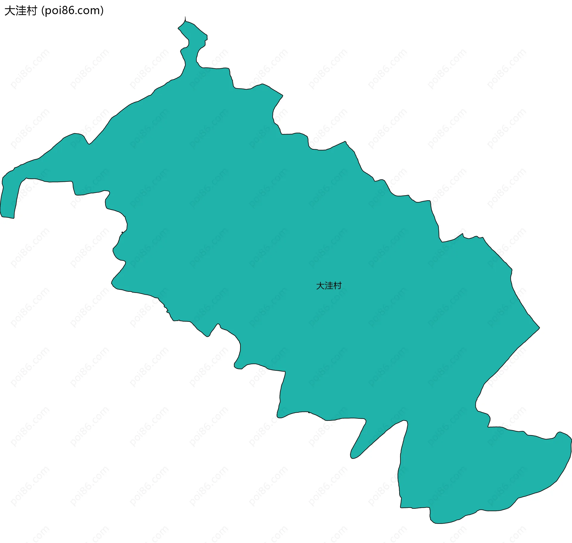 大洼村边界地图