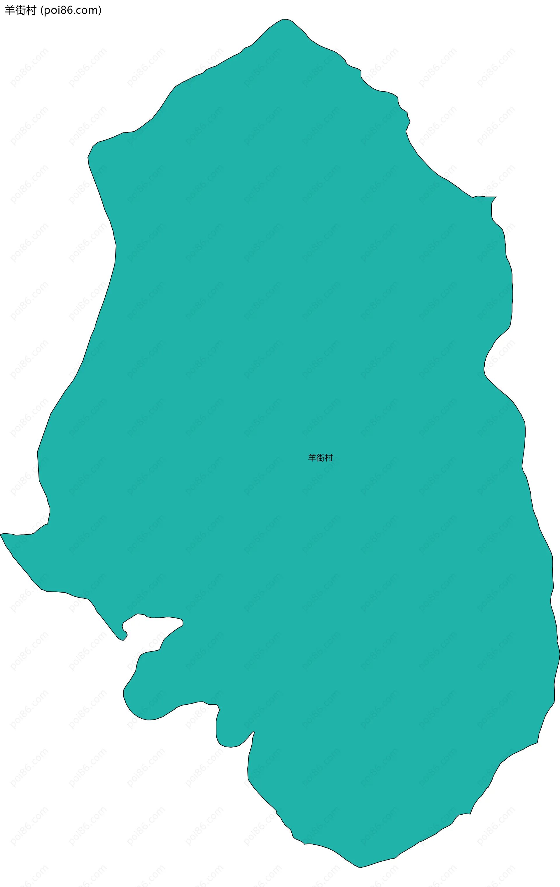 羊街村边界地图