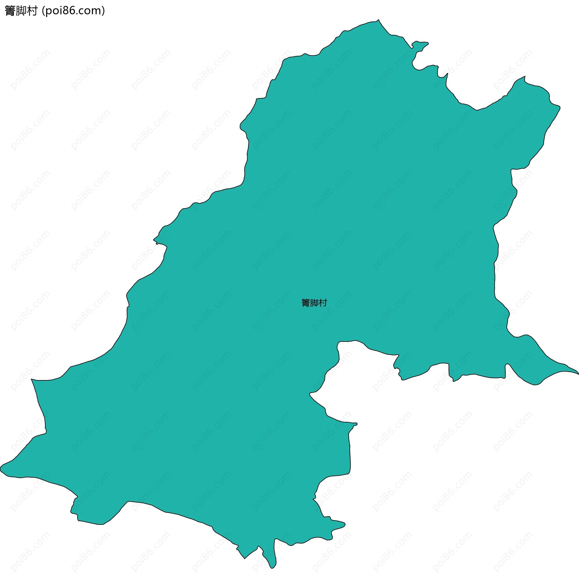 箐脚村边界地图