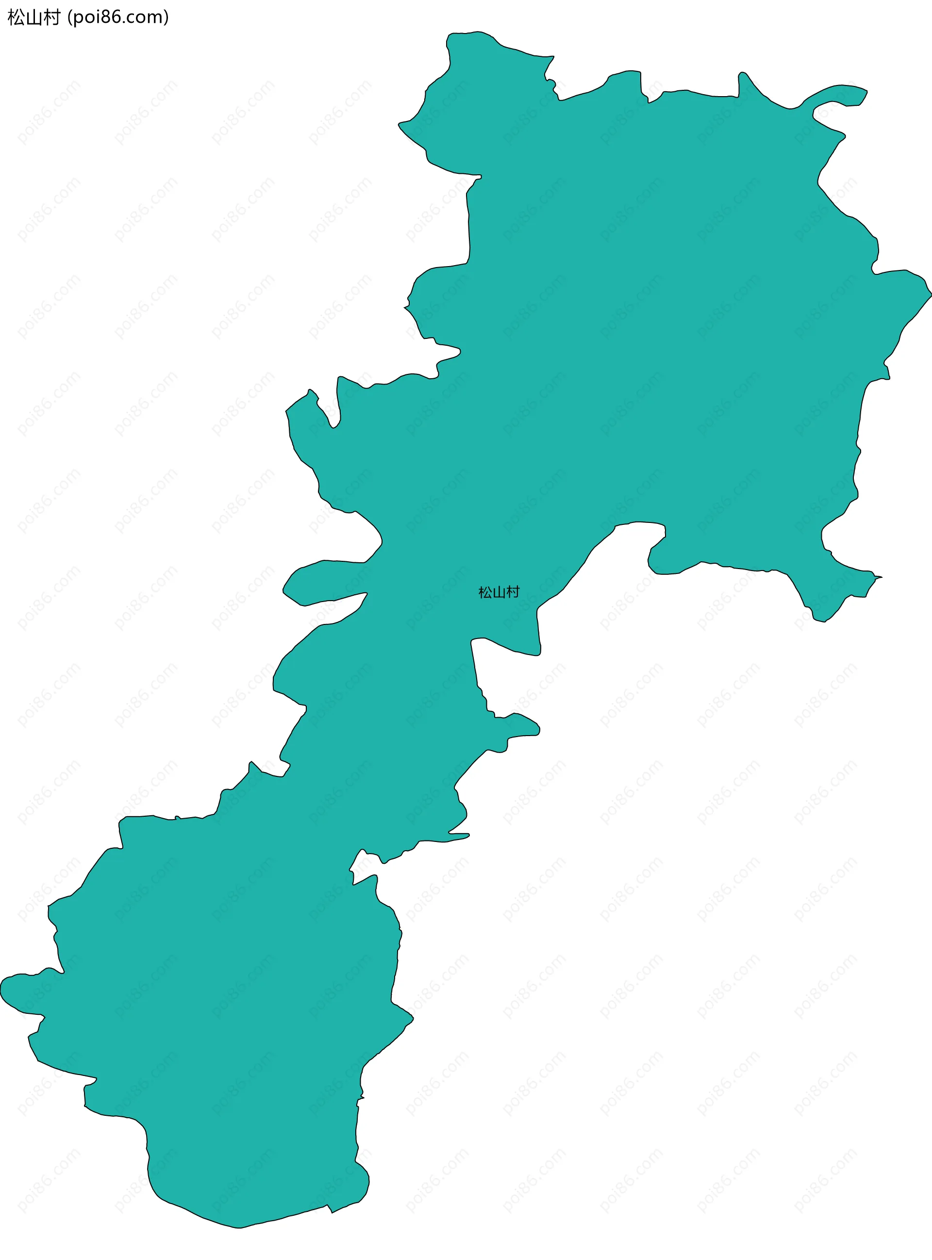 松山村边界地图