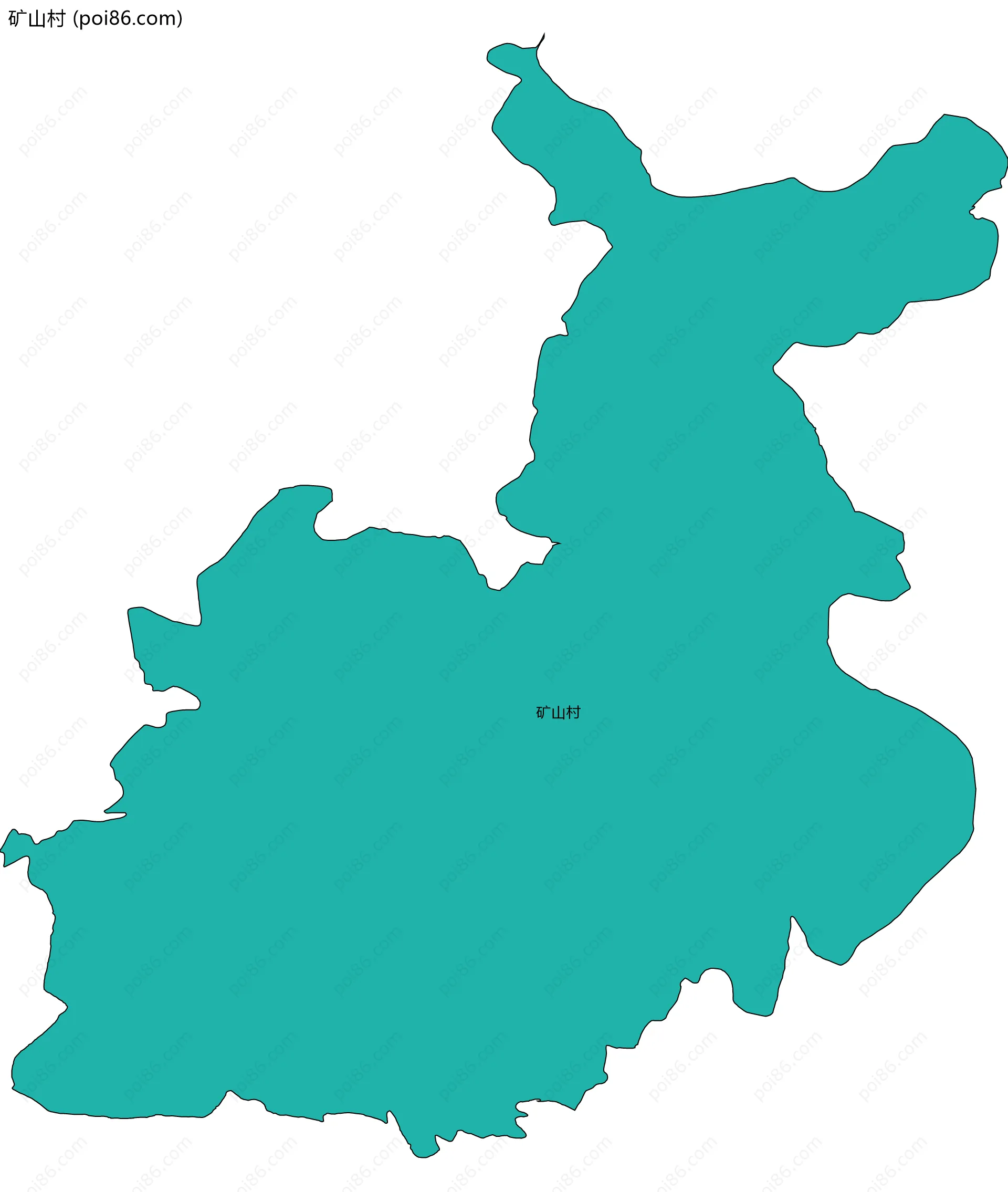 矿山村边界地图