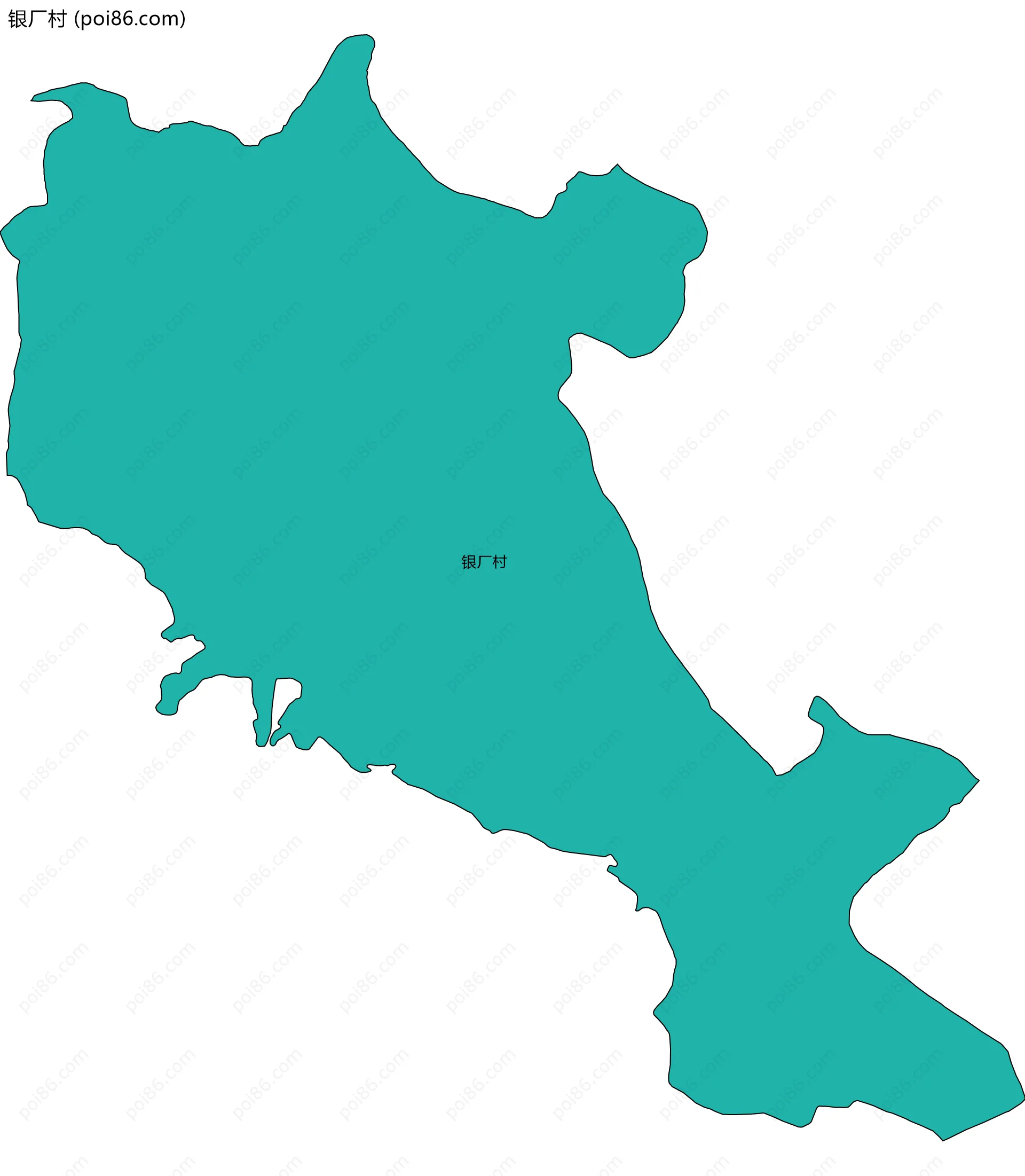 银厂村边界地图