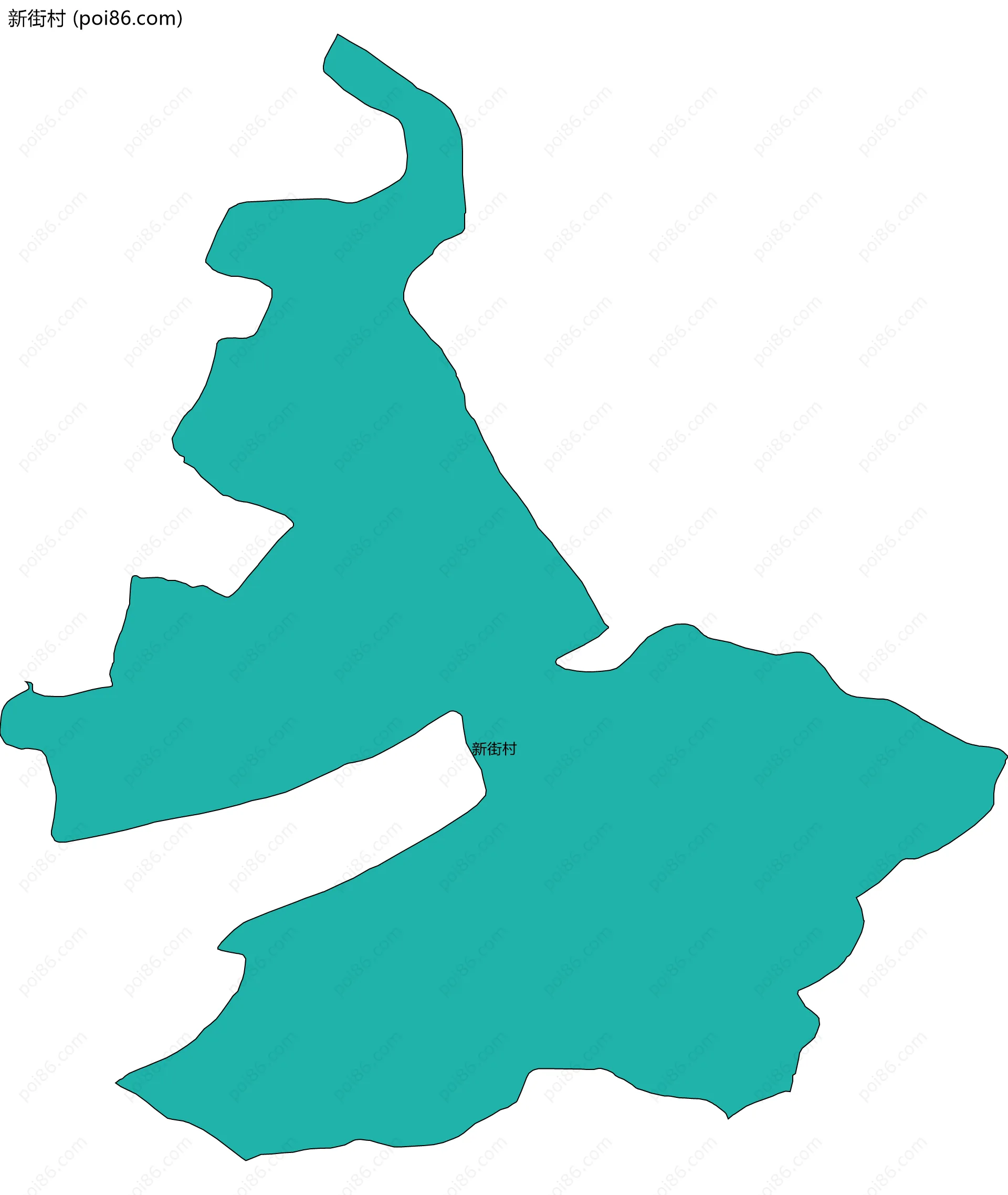 新街村边界地图