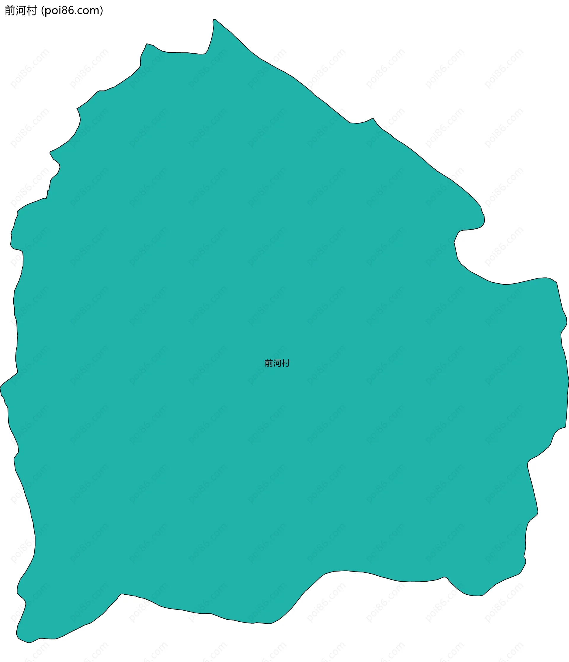 前河村边界地图