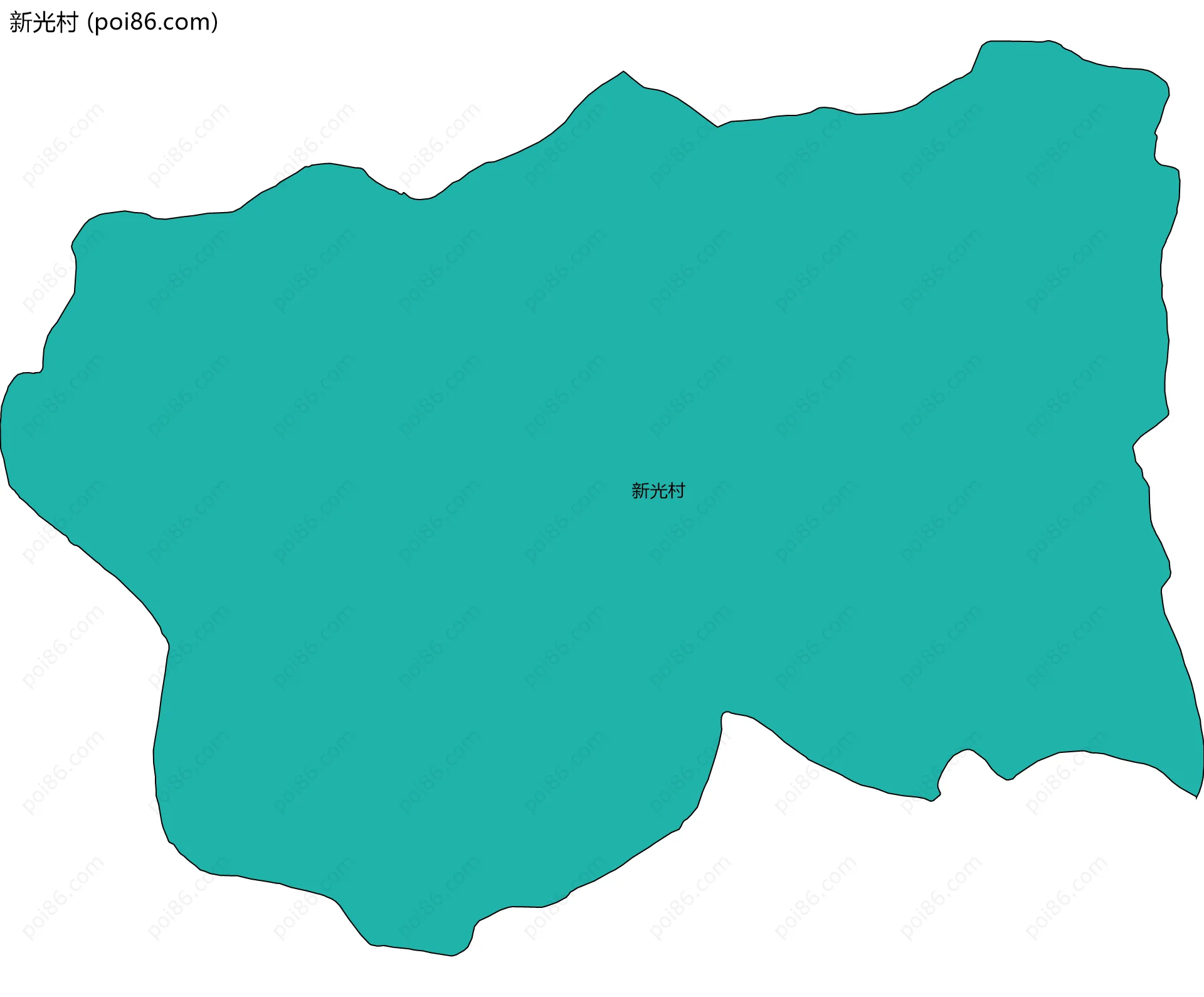 新光村边界地图