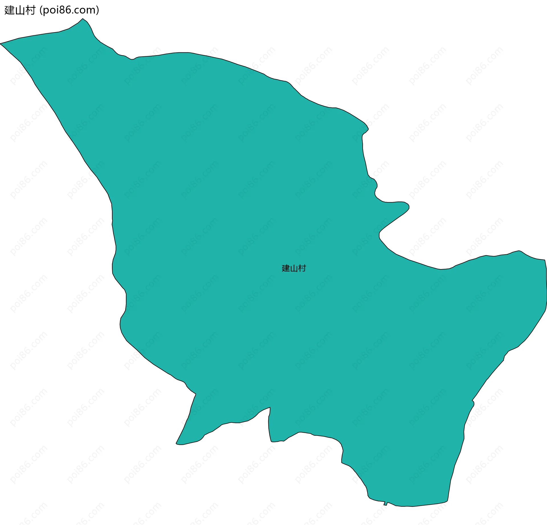 建山村边界地图