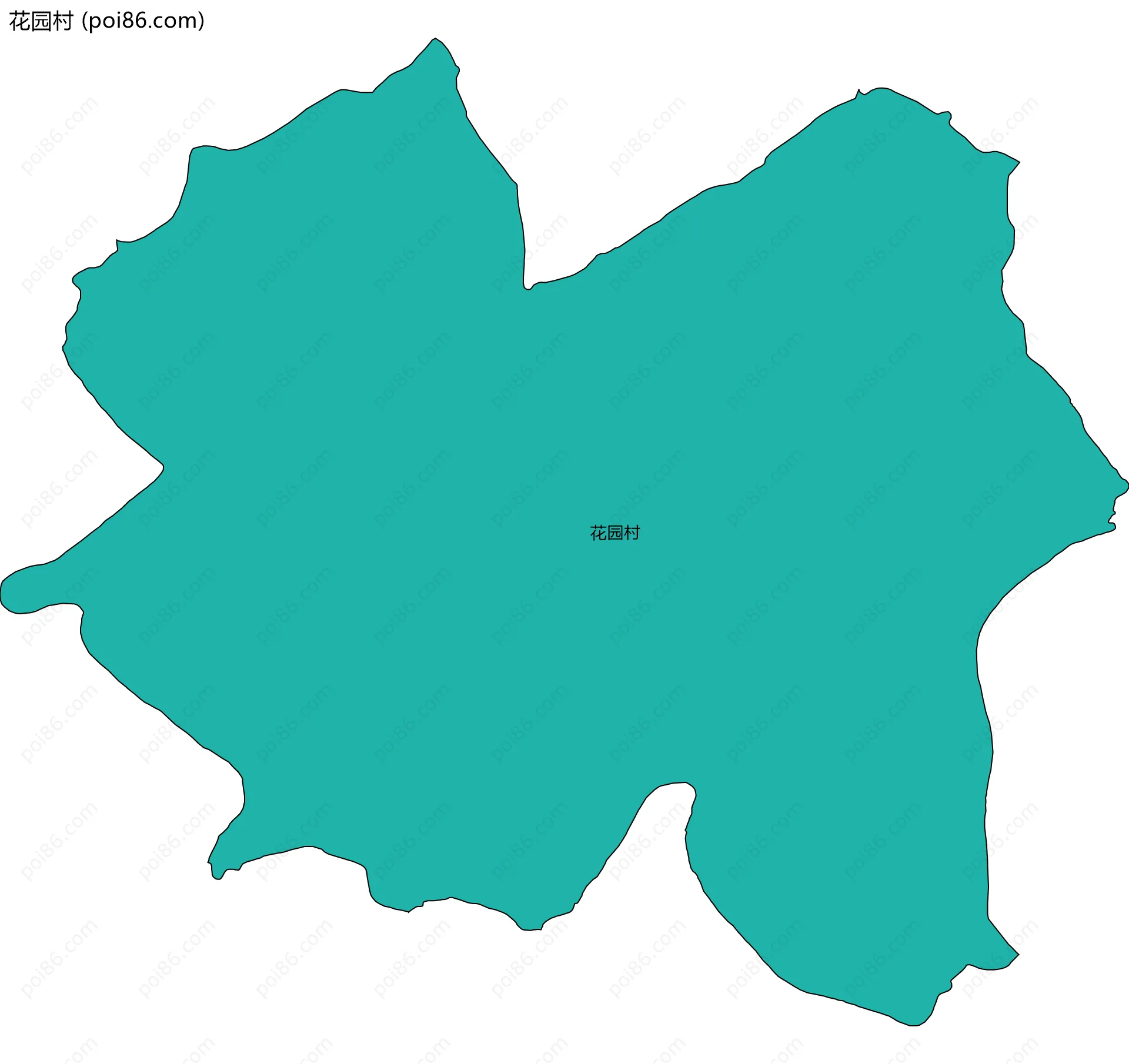 花园村边界地图