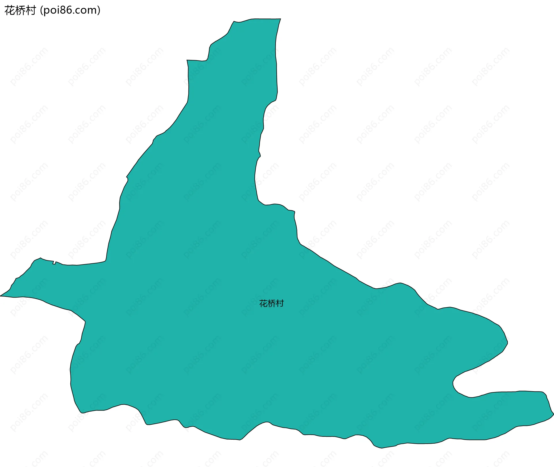 花桥村边界地图