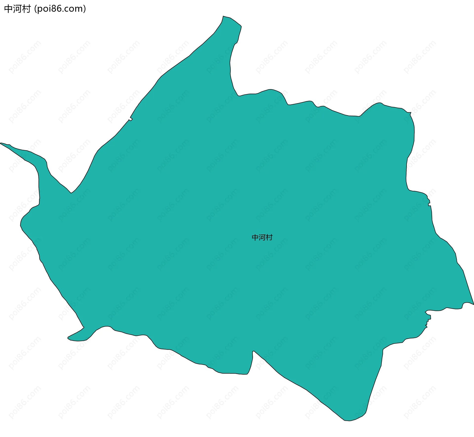 中河村边界地图