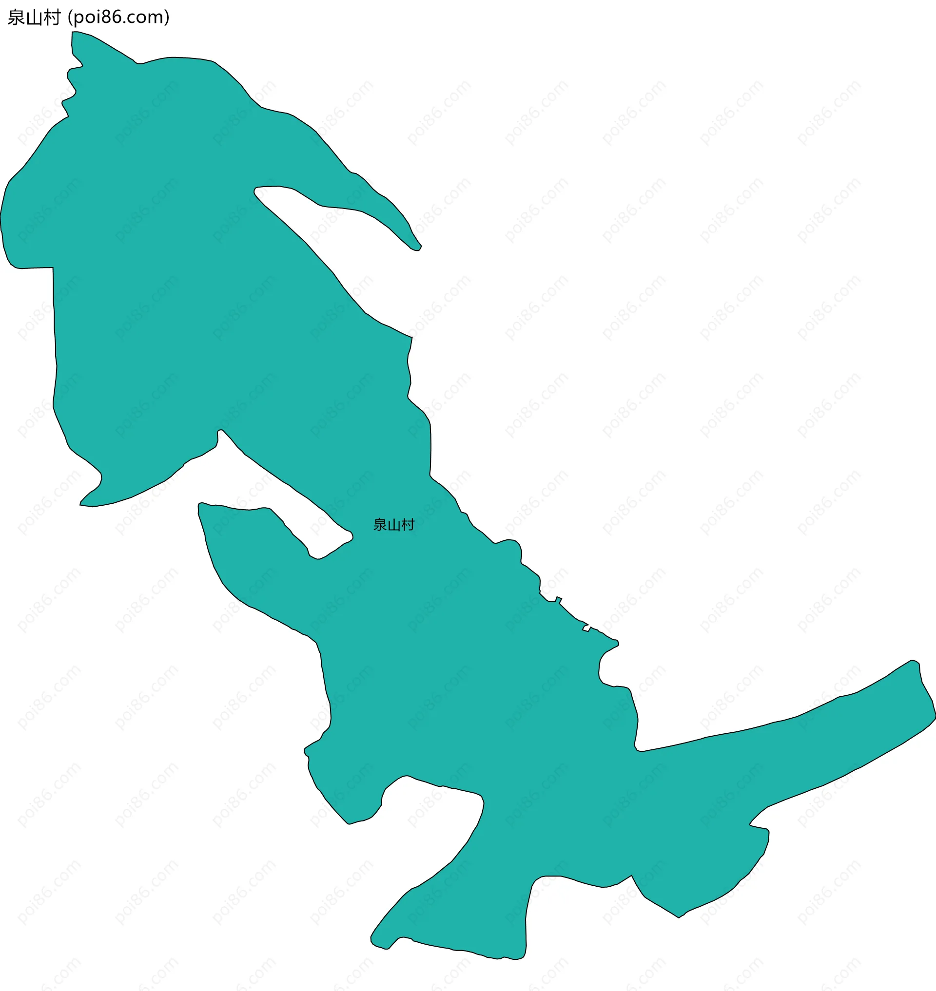 泉山村边界地图