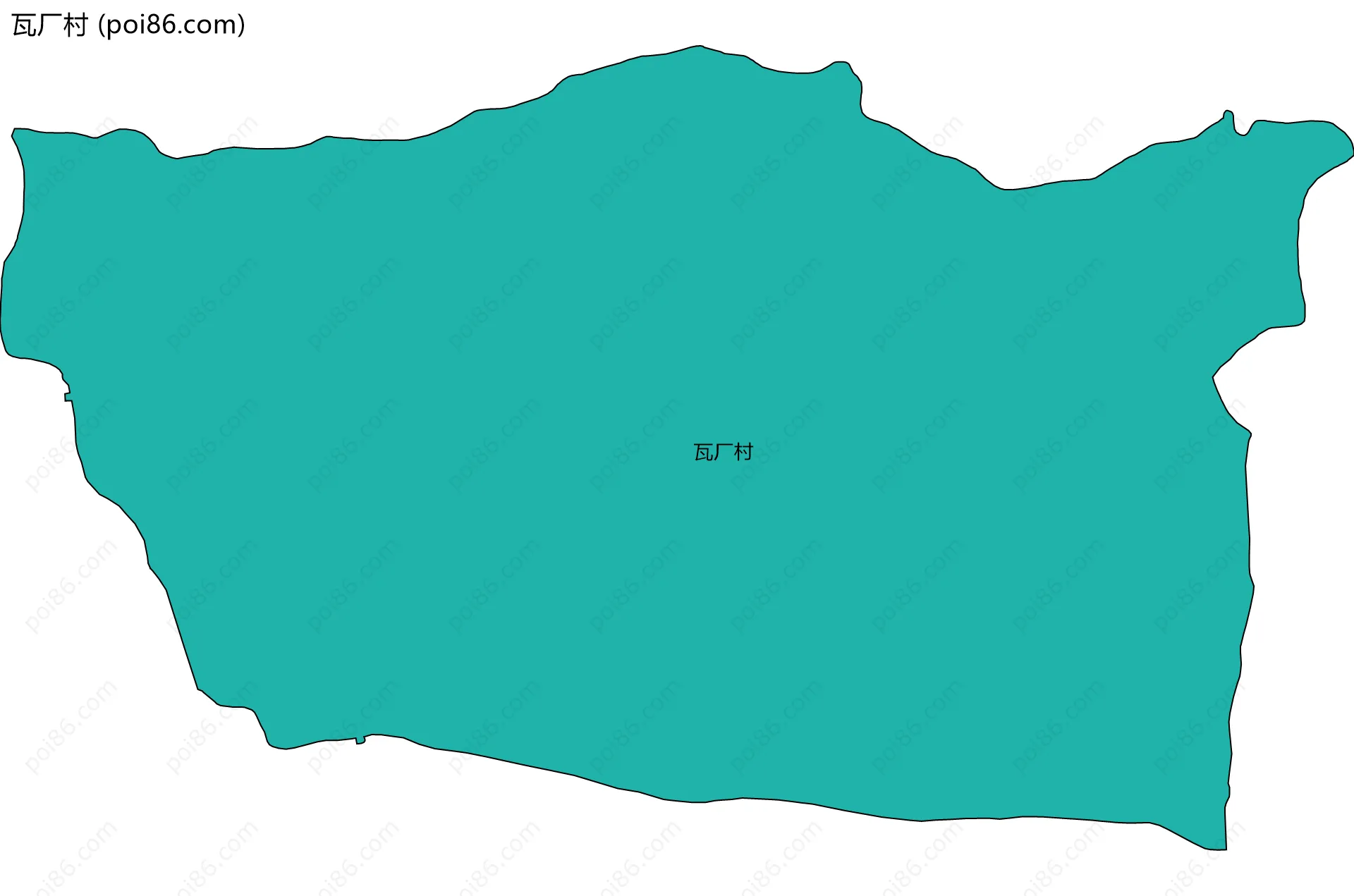 瓦厂村边界地图