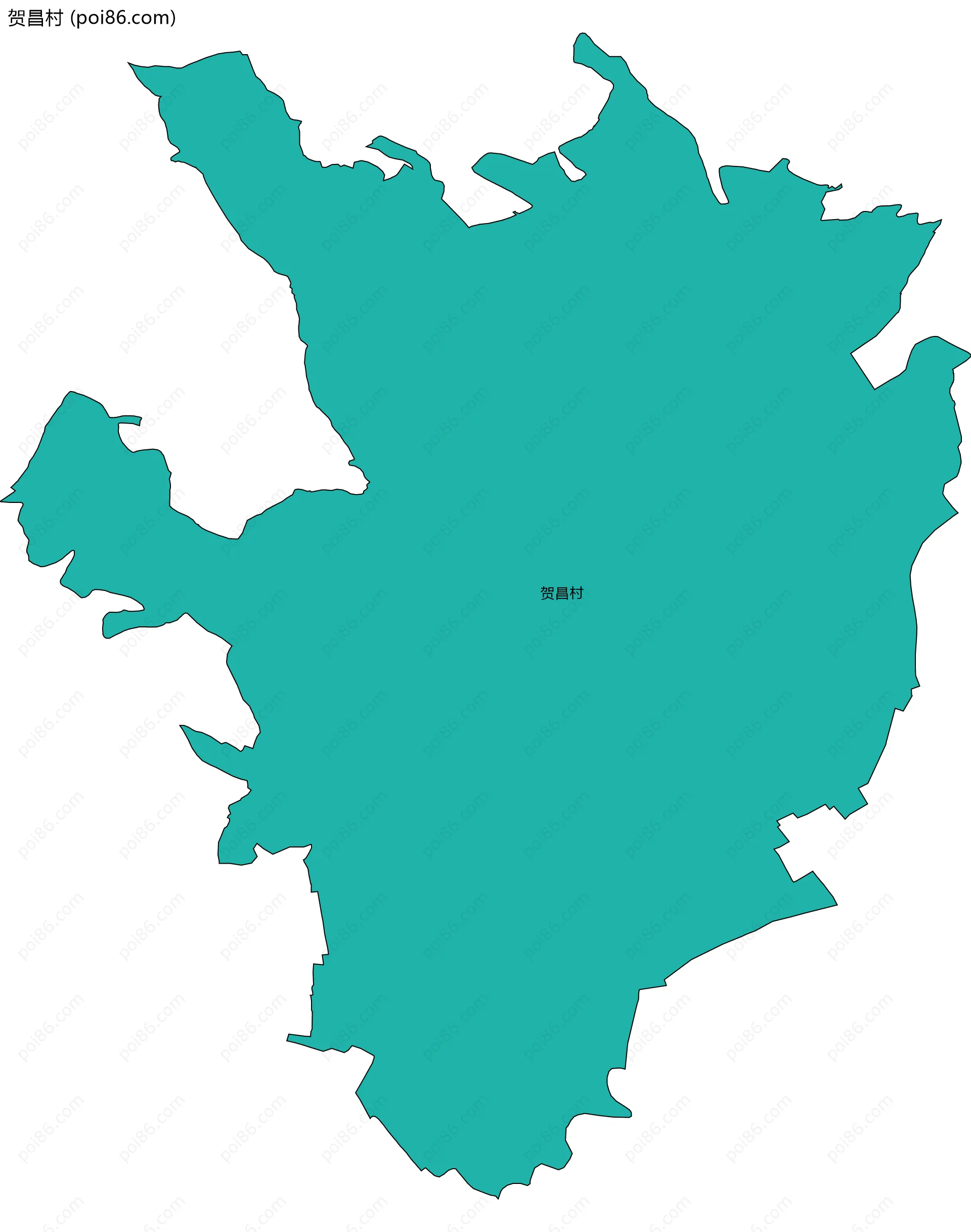 贺昌村边界地图