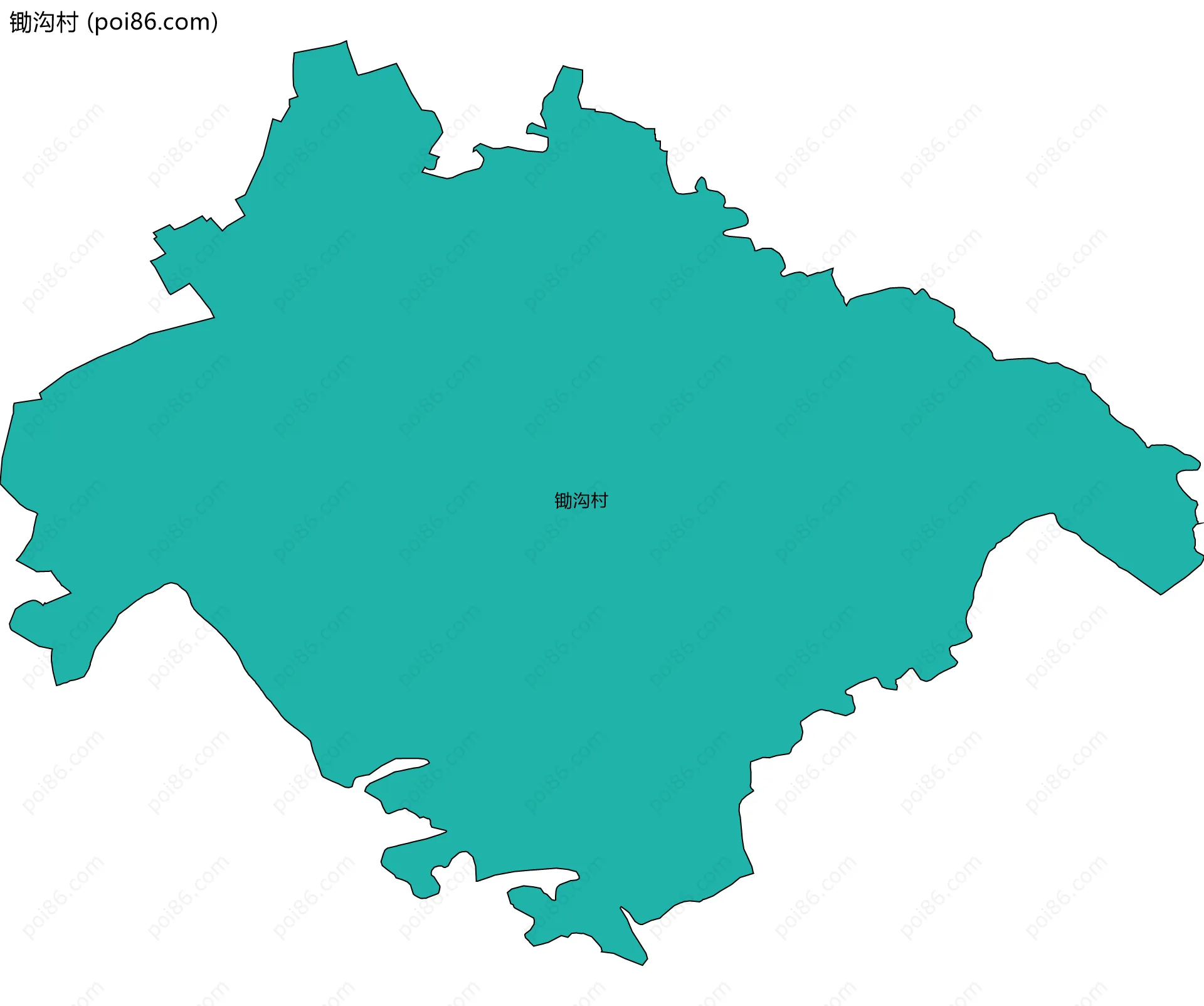 锄沟村边界地图