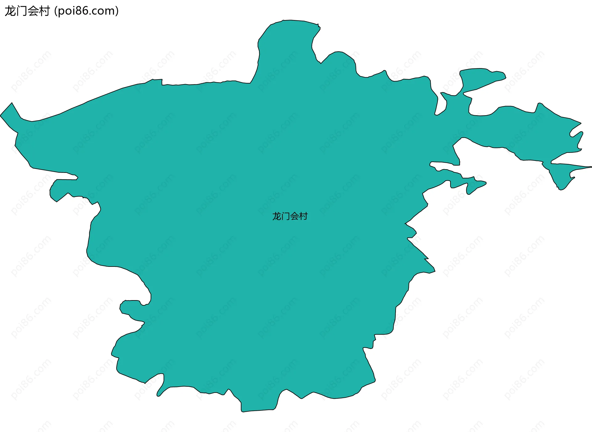 龙门会村边界地图