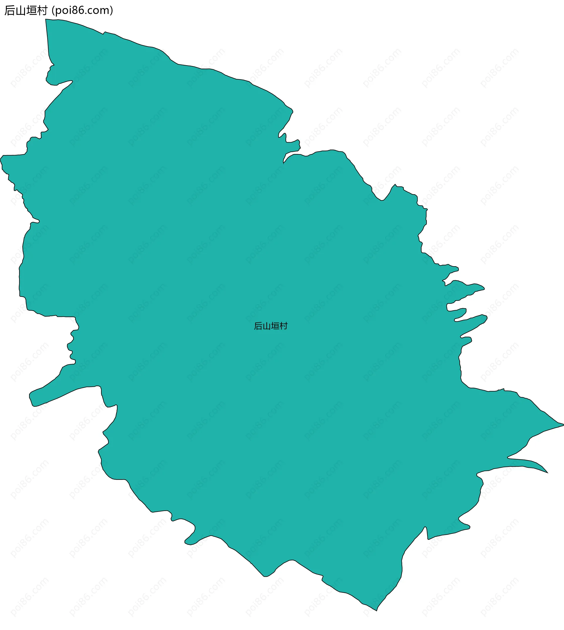 后山垣村边界地图