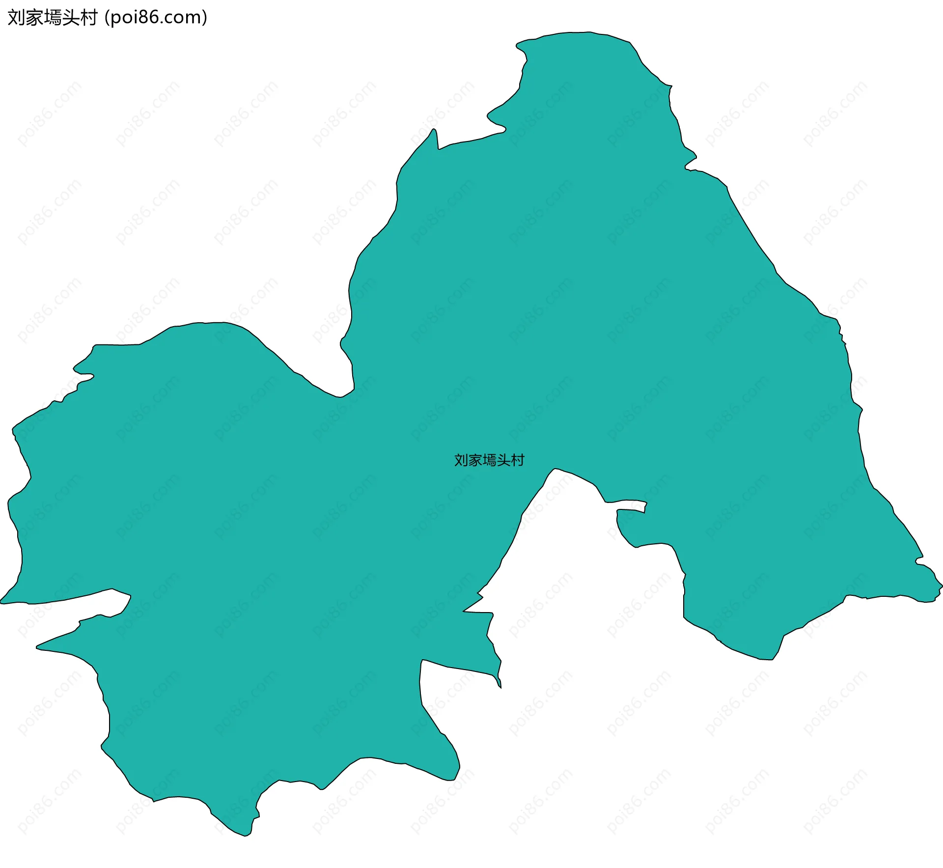 刘家墕头村边界地图