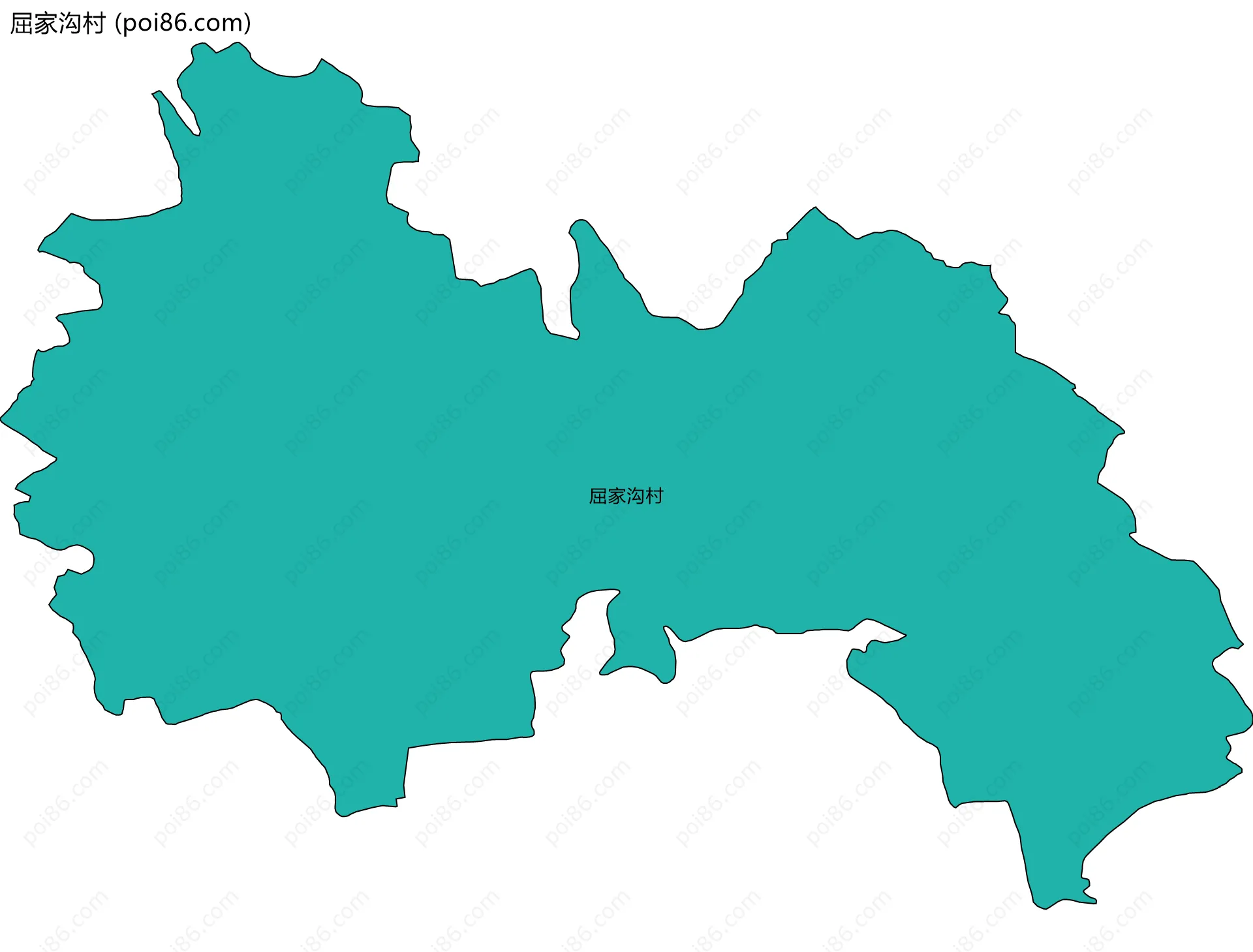 屈家沟村边界地图