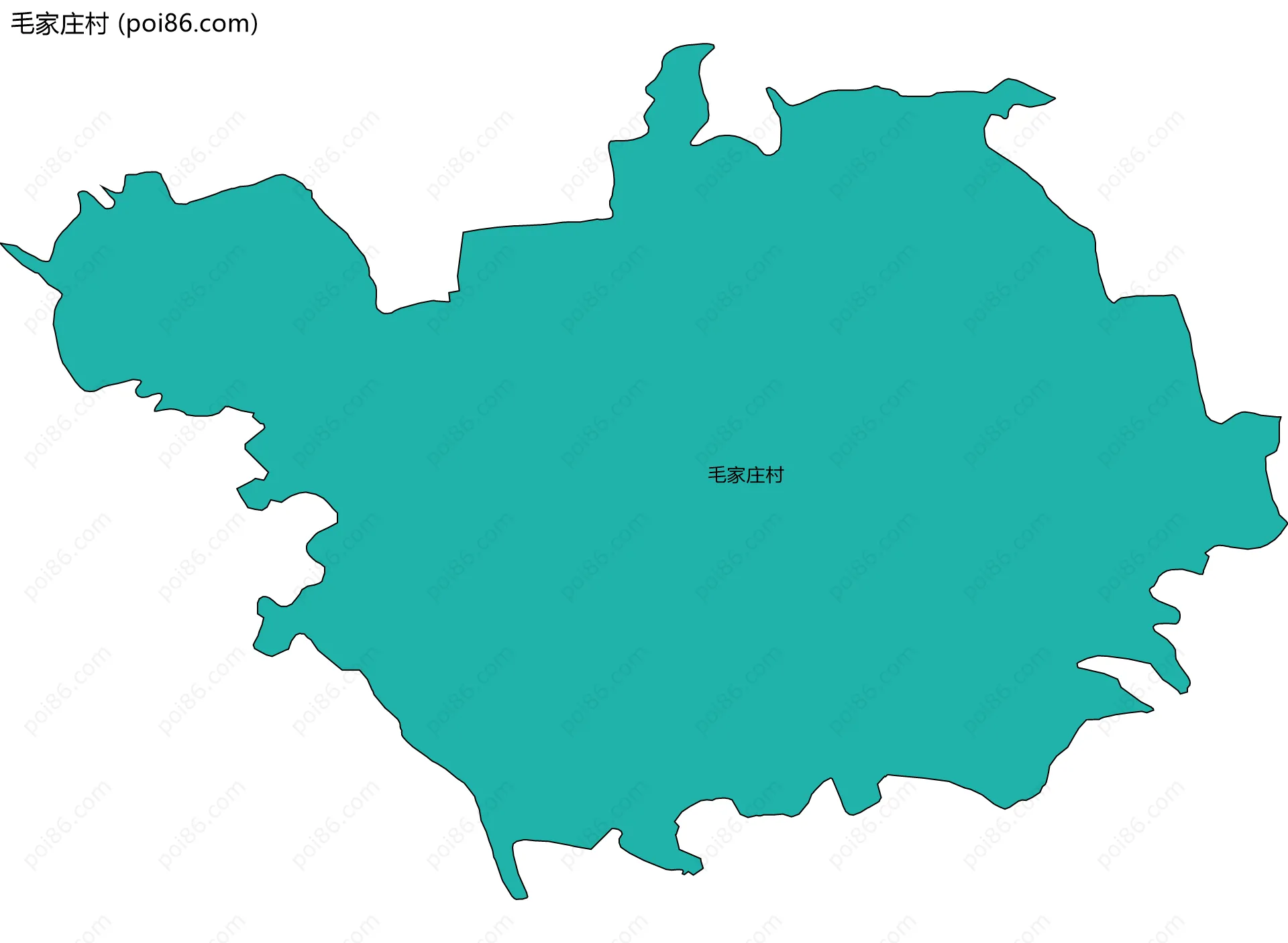 毛家庄村边界地图