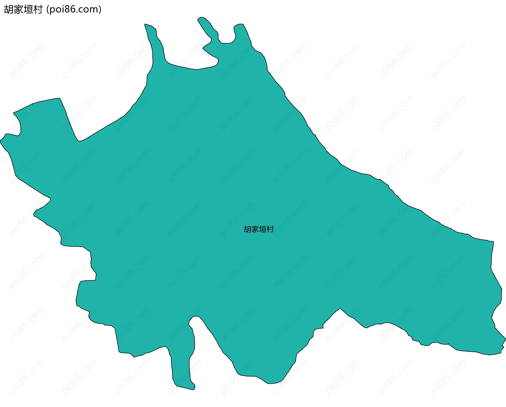 胡家垣村边界地图