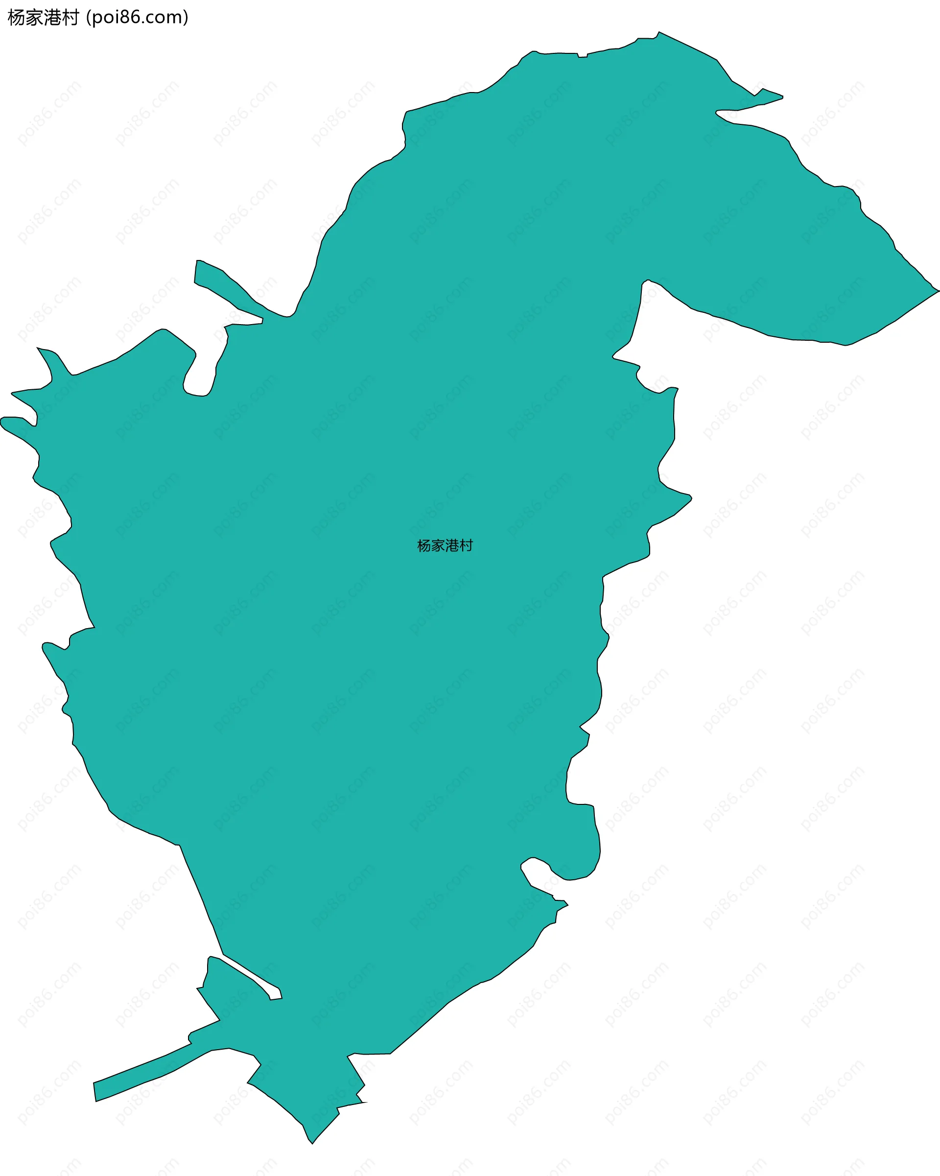 杨家港村边界地图