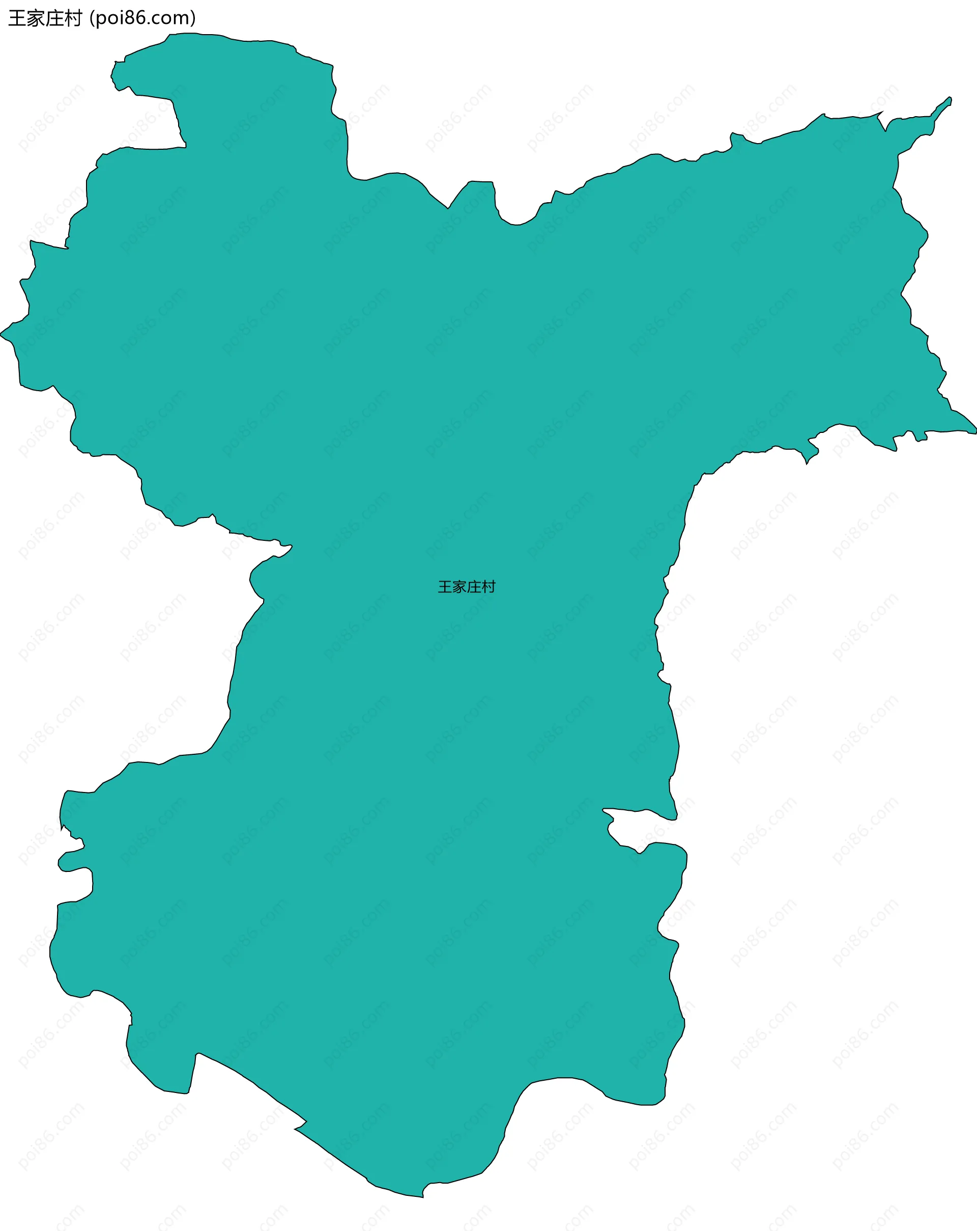 王家庄村边界地图
