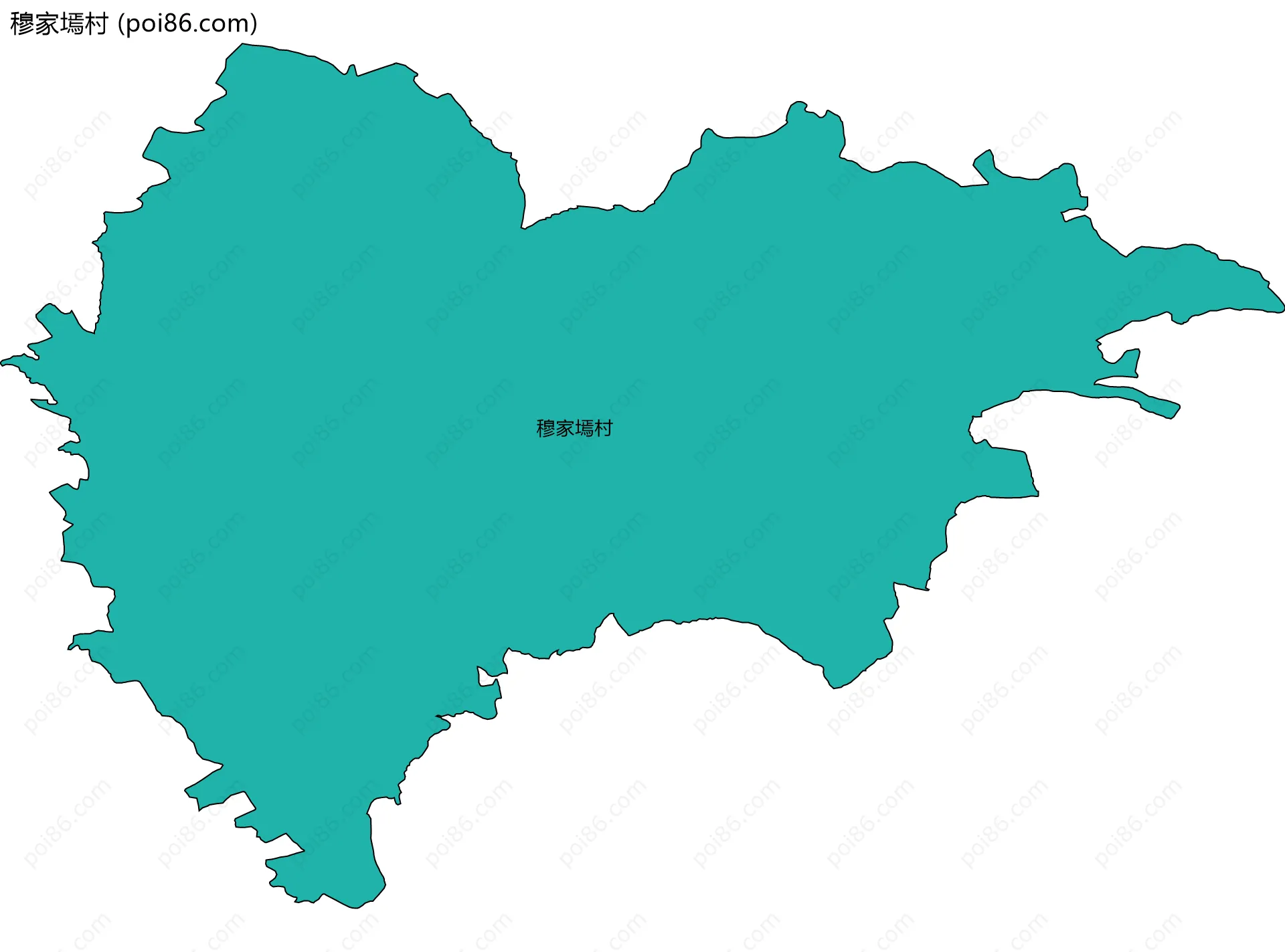 穆家墕村边界地图