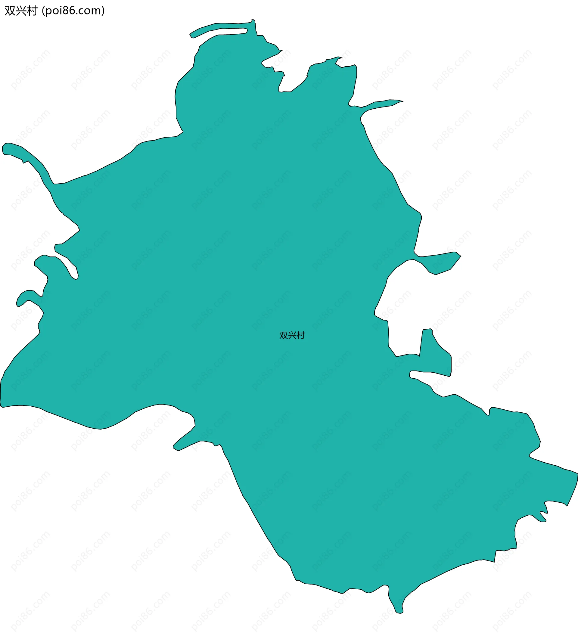 双兴村边界地图
