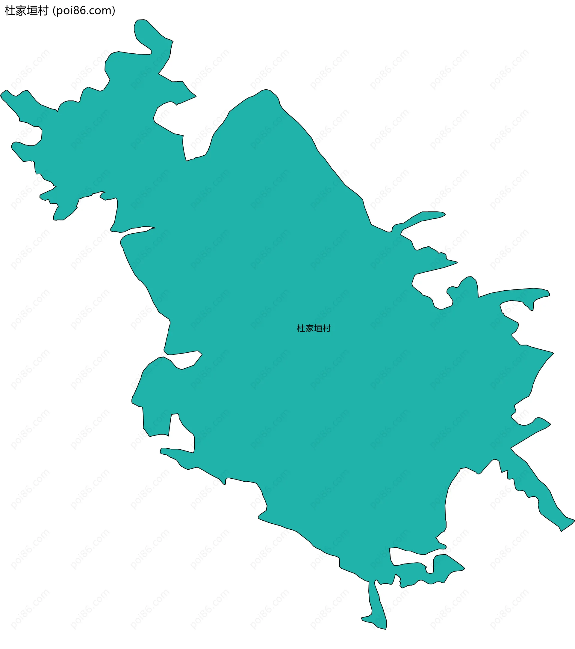 杜家垣村边界地图