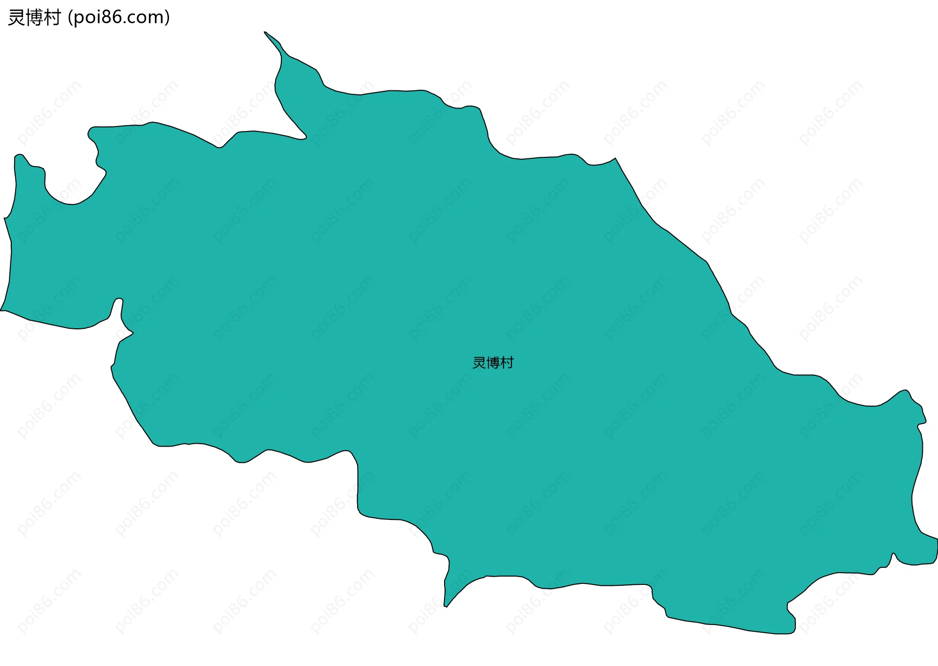 灵博村边界地图