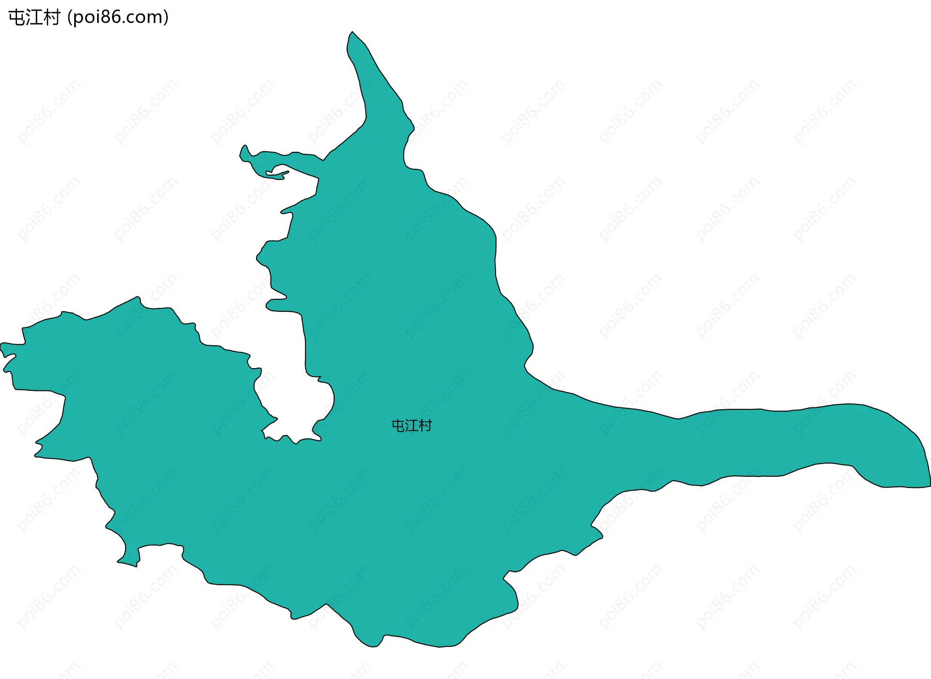 屯江村边界地图
