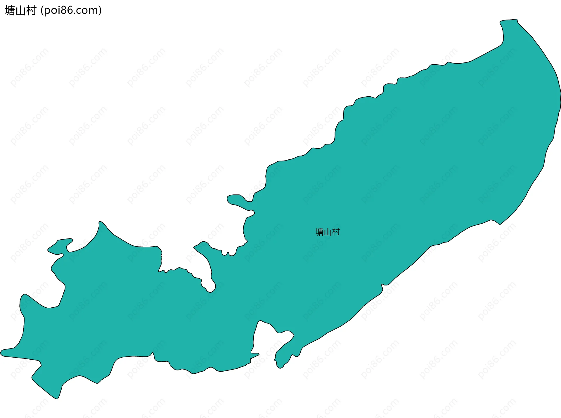 塘山村边界地图