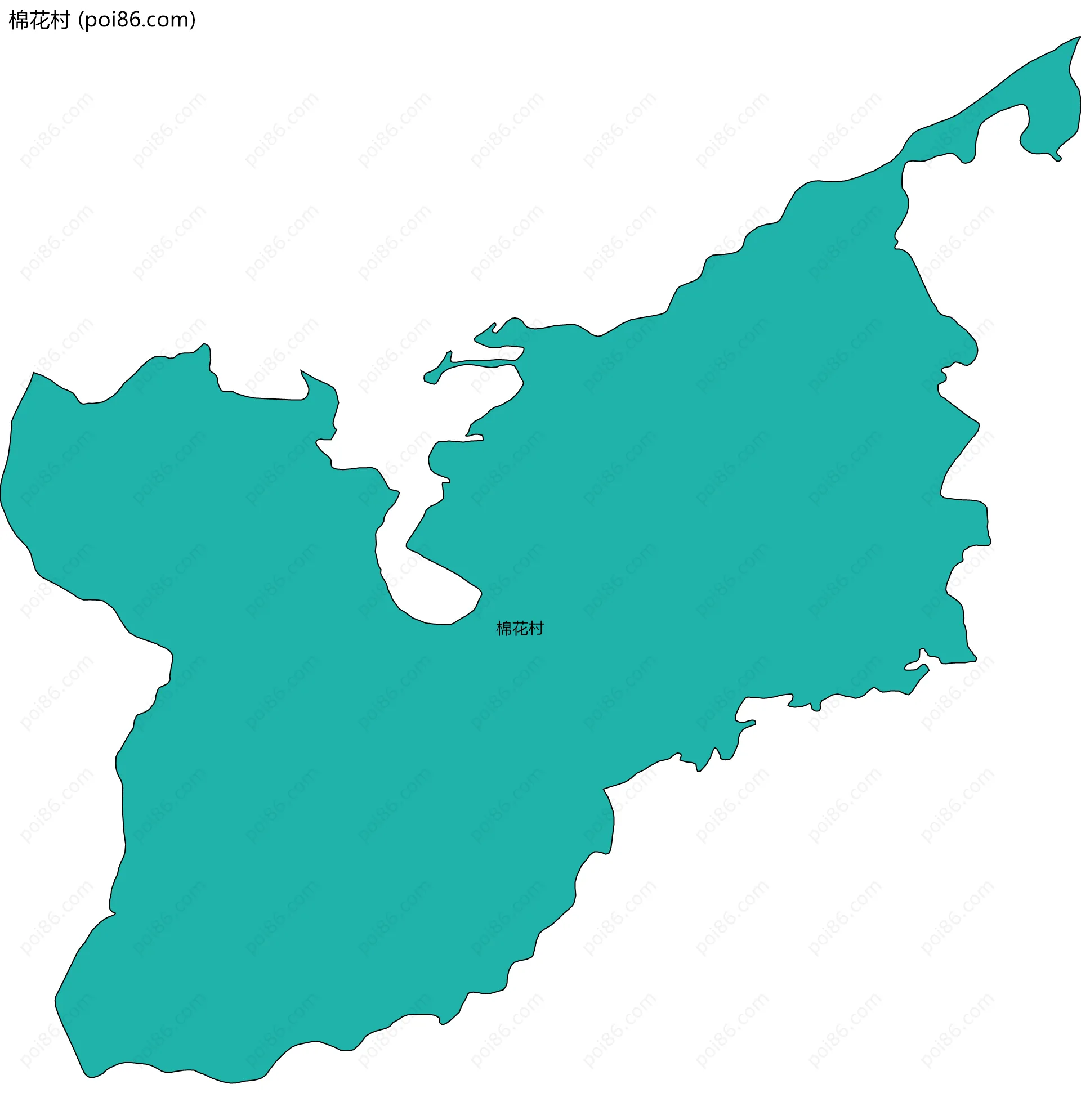 棉花村边界地图