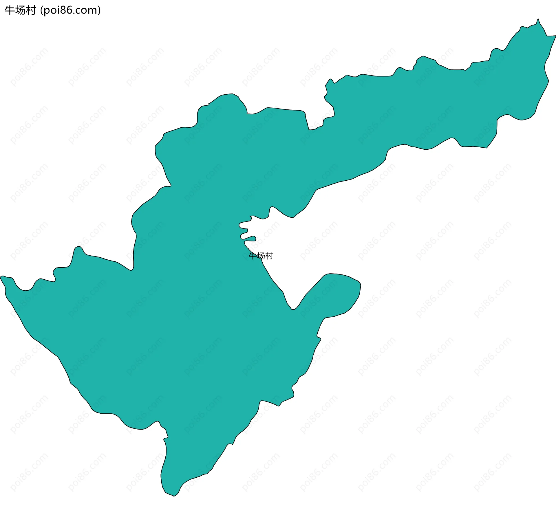 牛场村边界地图