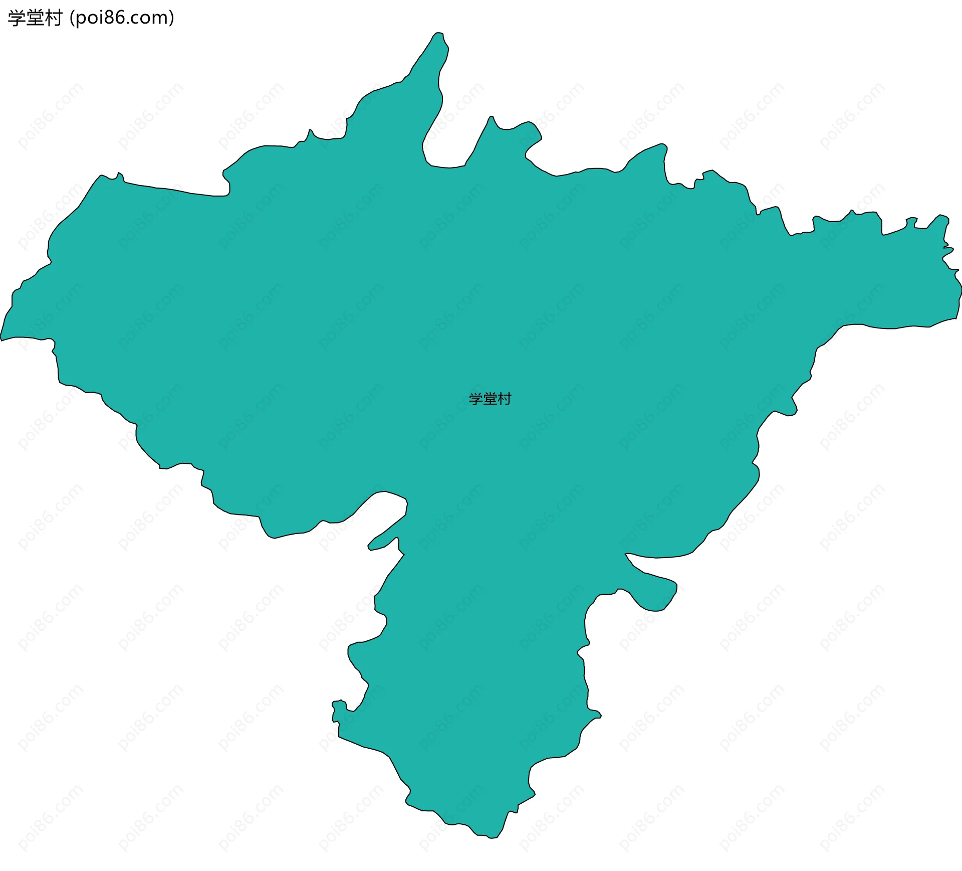 学堂村边界地图