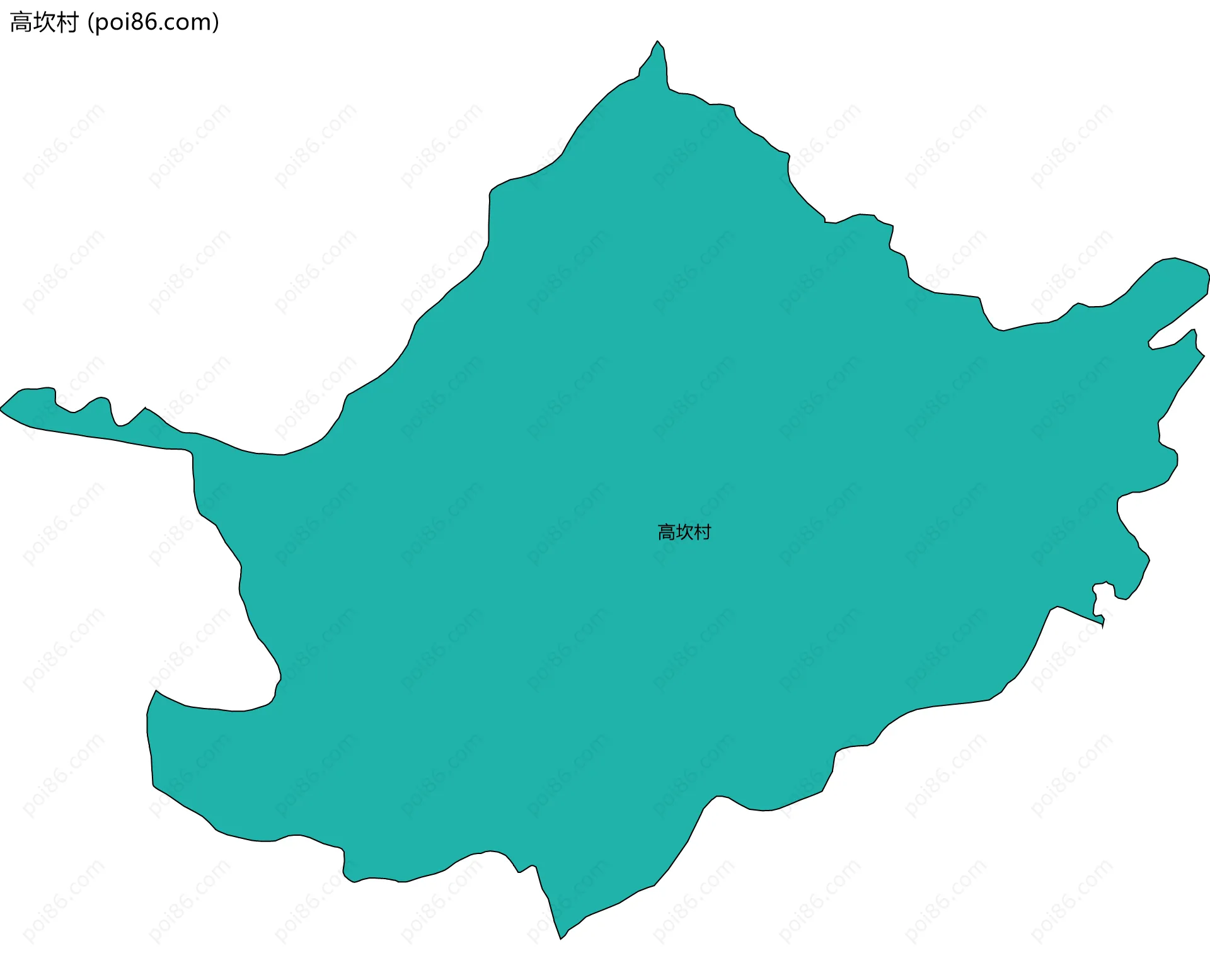 高坎村边界地图