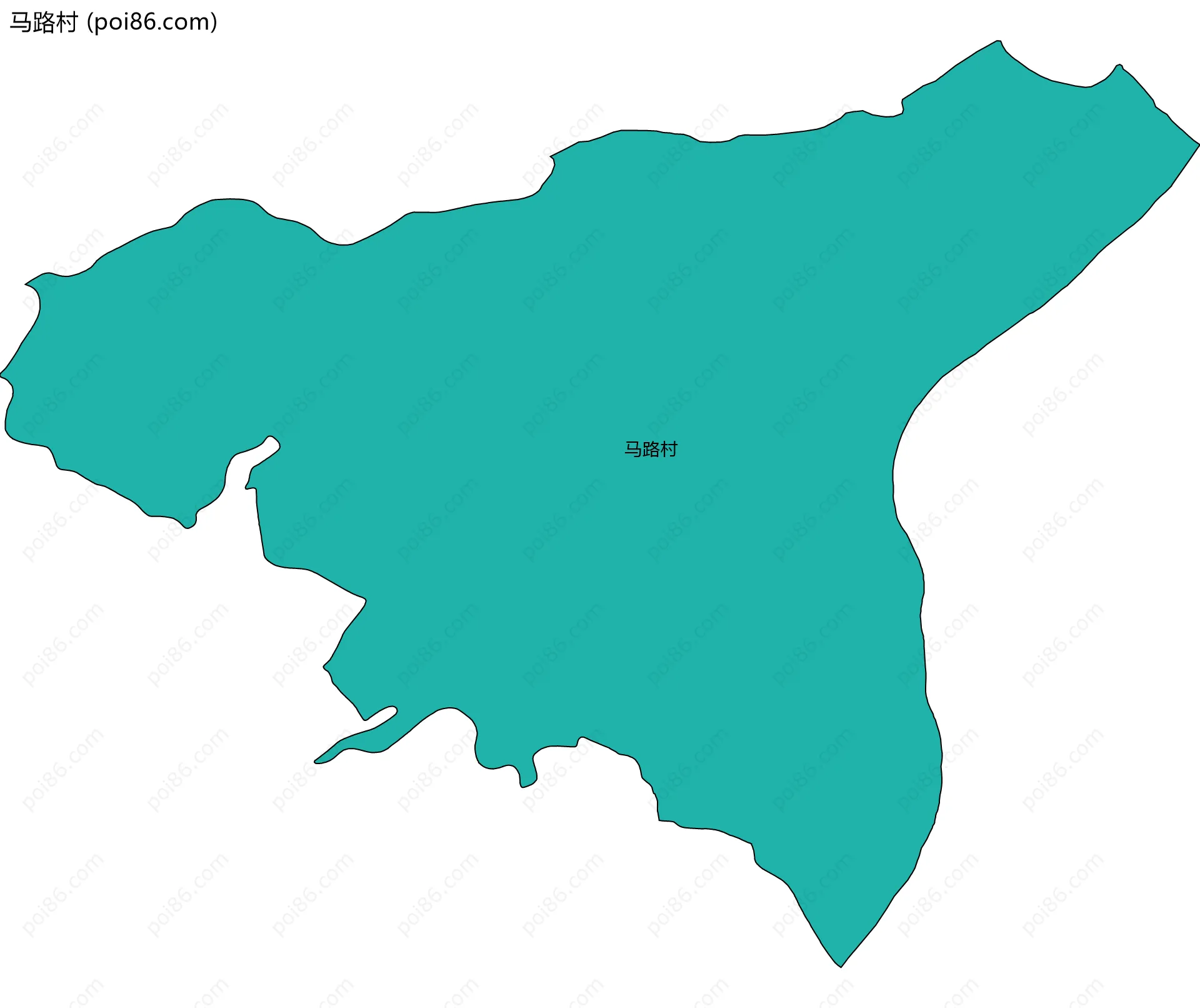 马路村边界地图