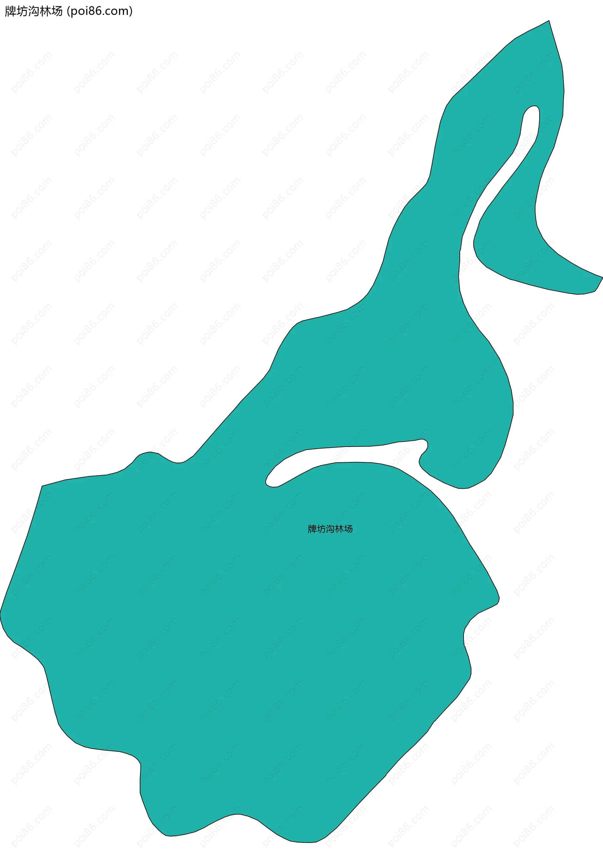 牌坊沟林场边界地图