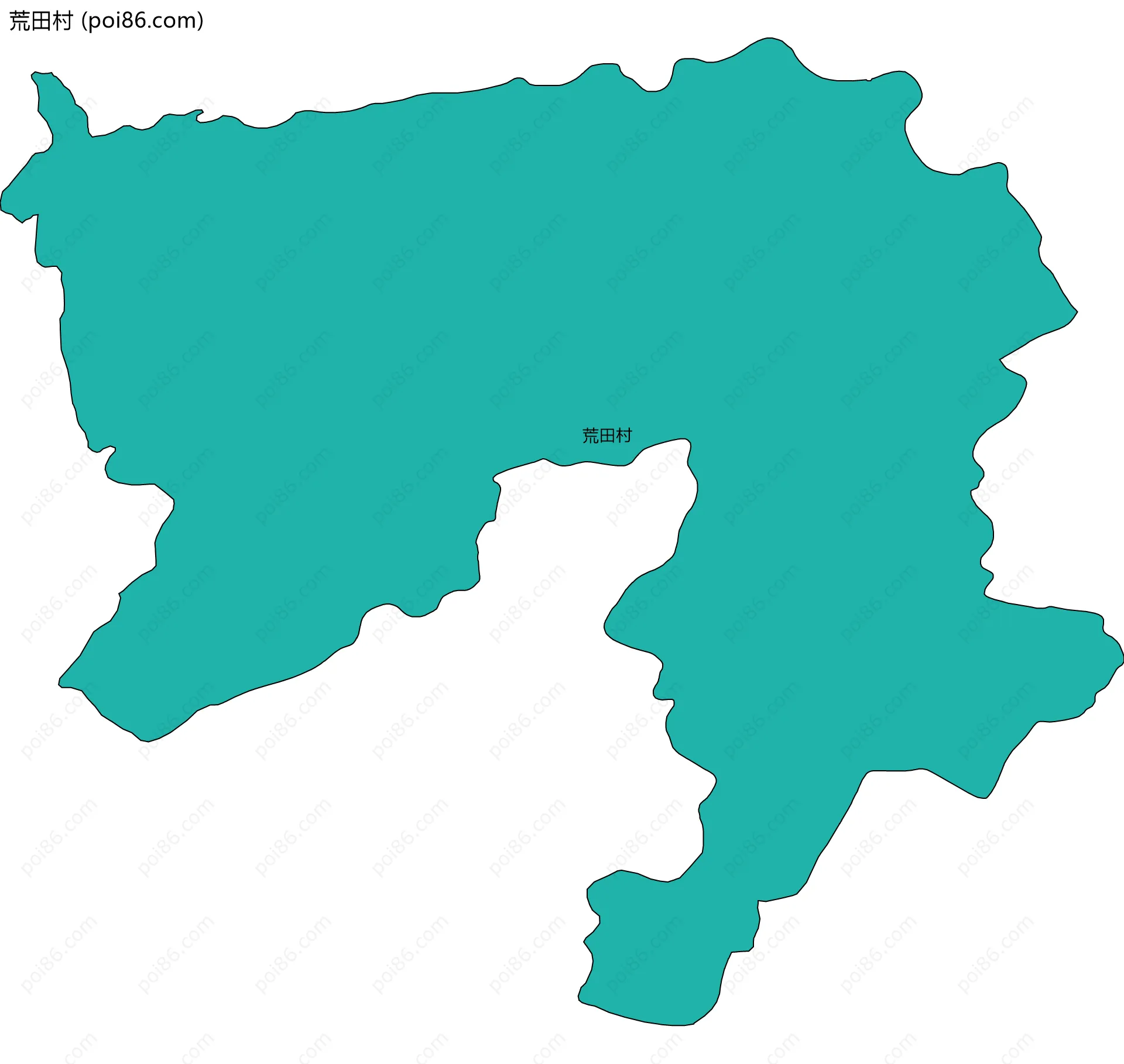 荒田村边界地图