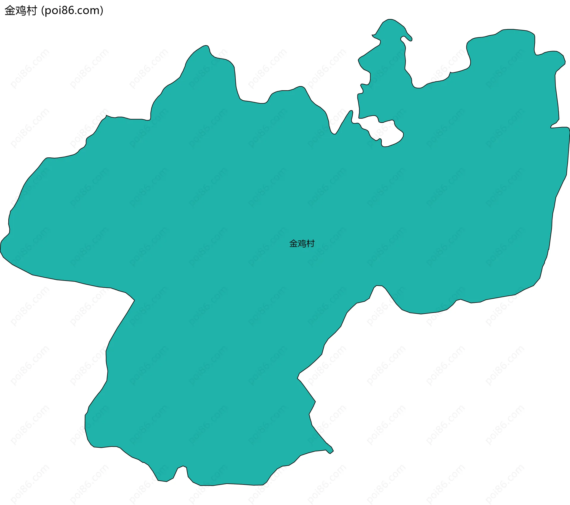 金鸡村边界地图