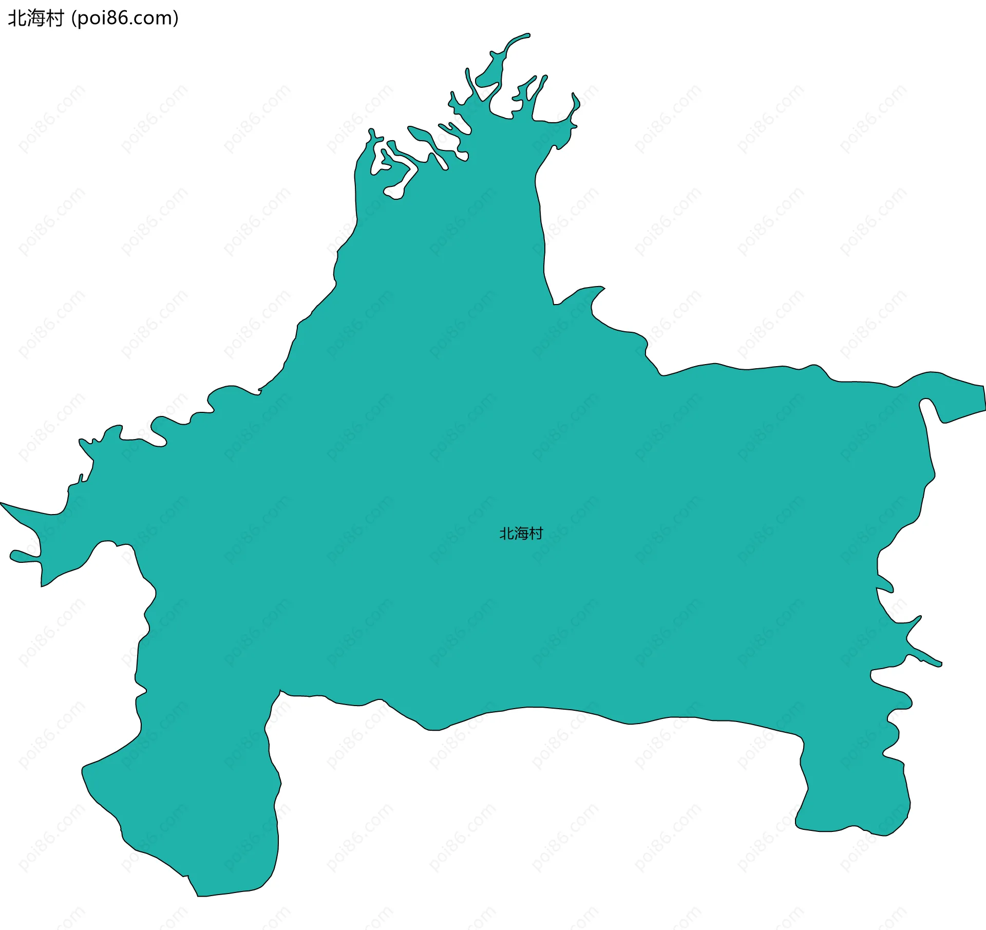 北海村边界地图