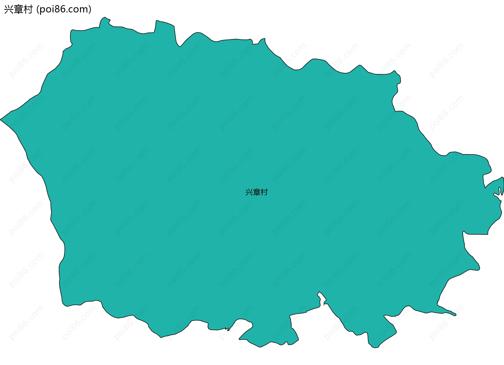 兴章村边界地图