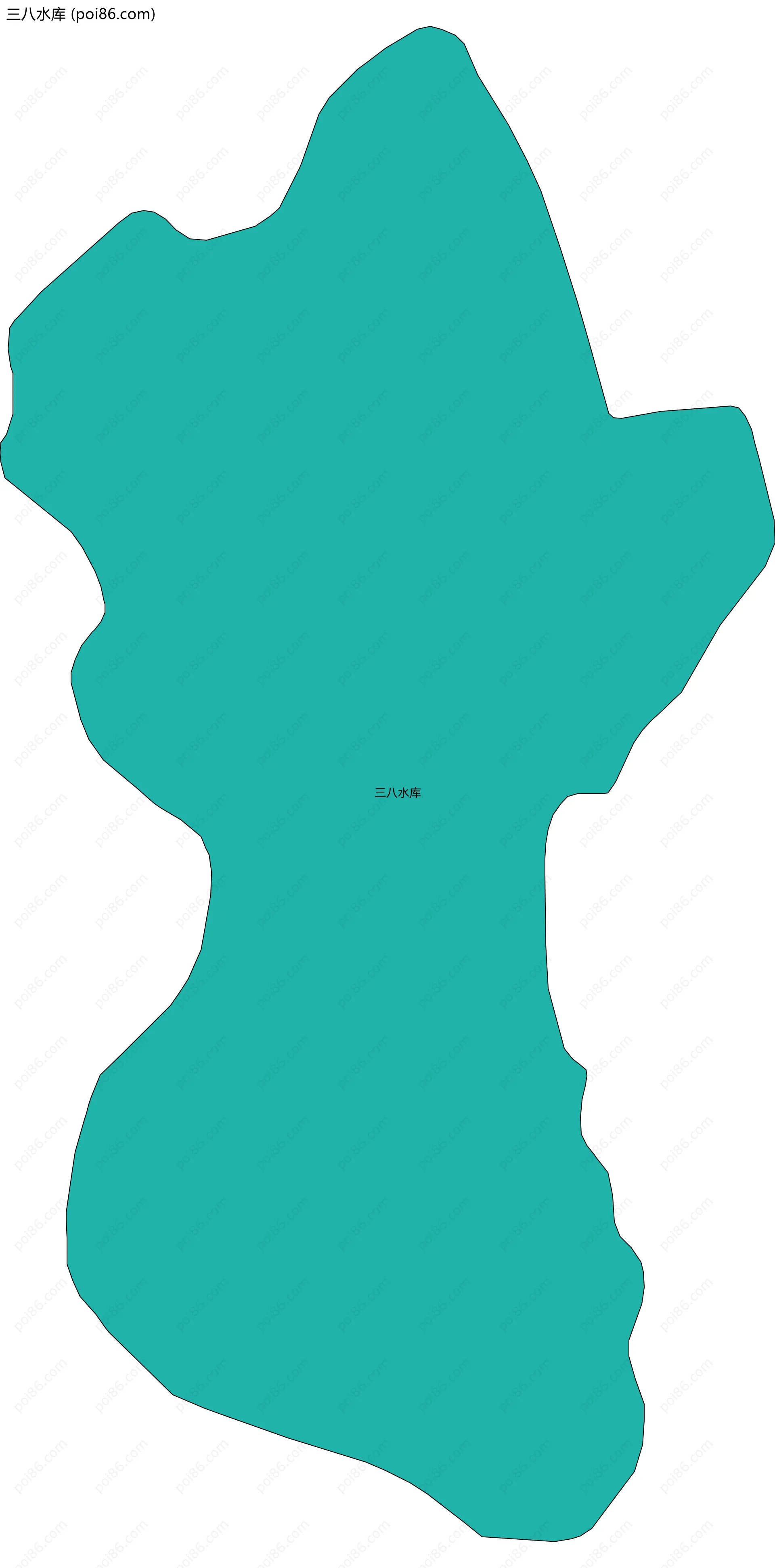 三八水库边界地图